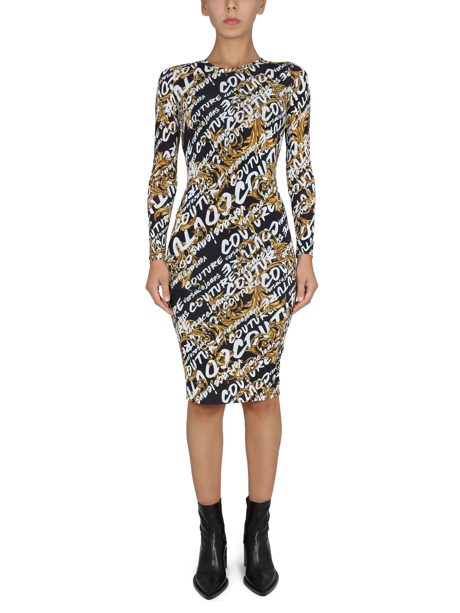 Versace Jeans Couture Dress With Baroque Motif