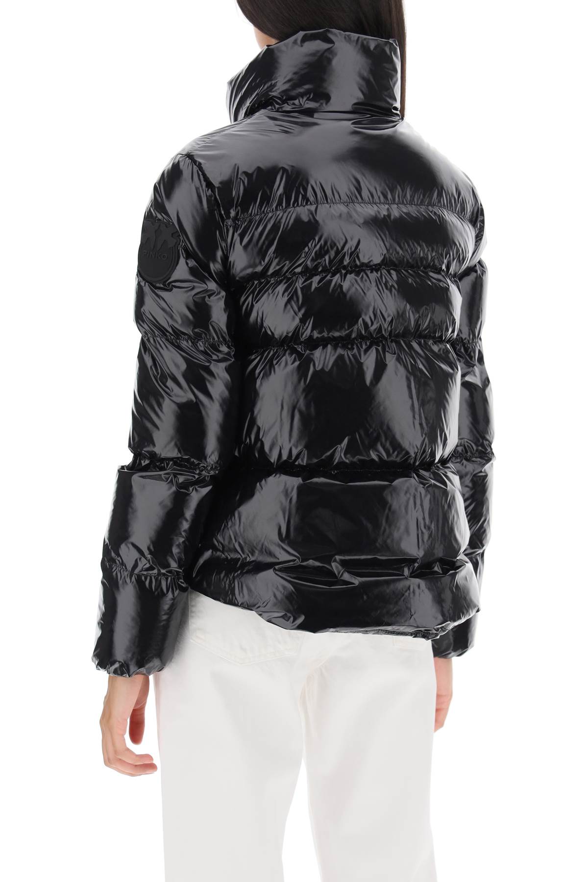 Shop Pinko Mirko Short Puffer  In Black