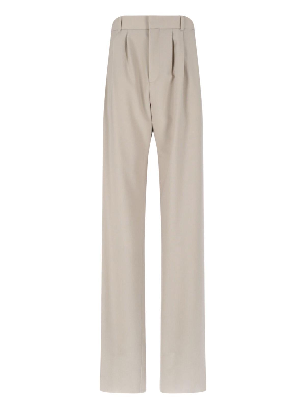 Saint Laurent Tailored Trousers In White