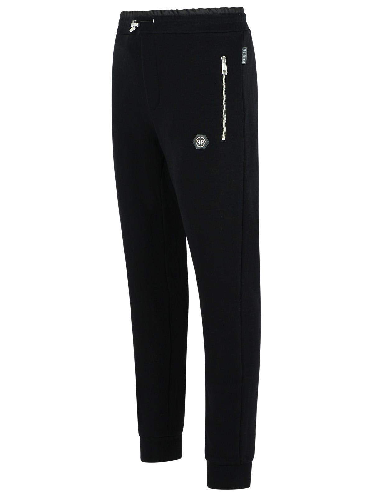 Philipp Plein Jogger Black Cotton Pants In Black