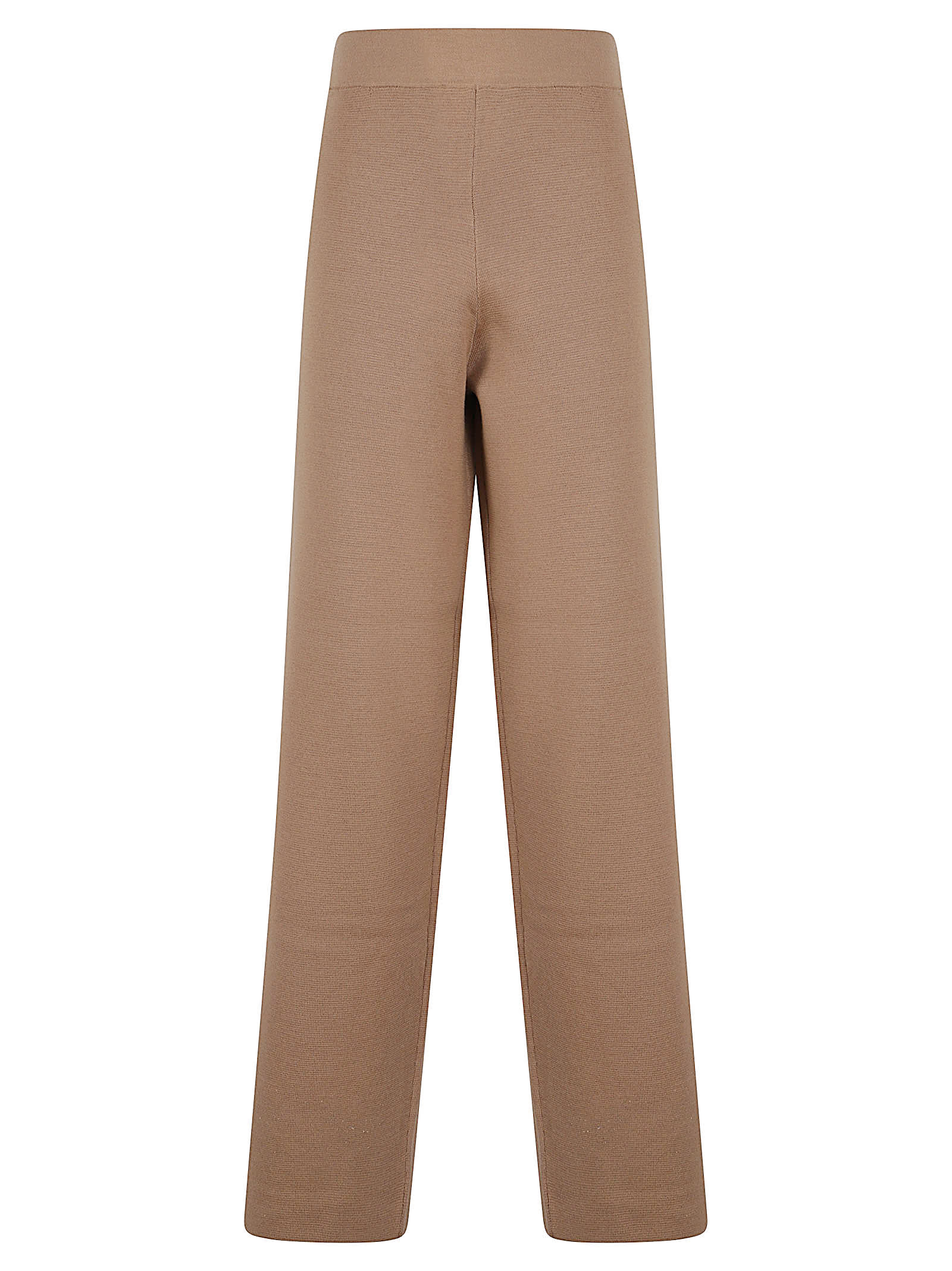 Fabiana Filippi High-waisted Wool Trousers In Brown