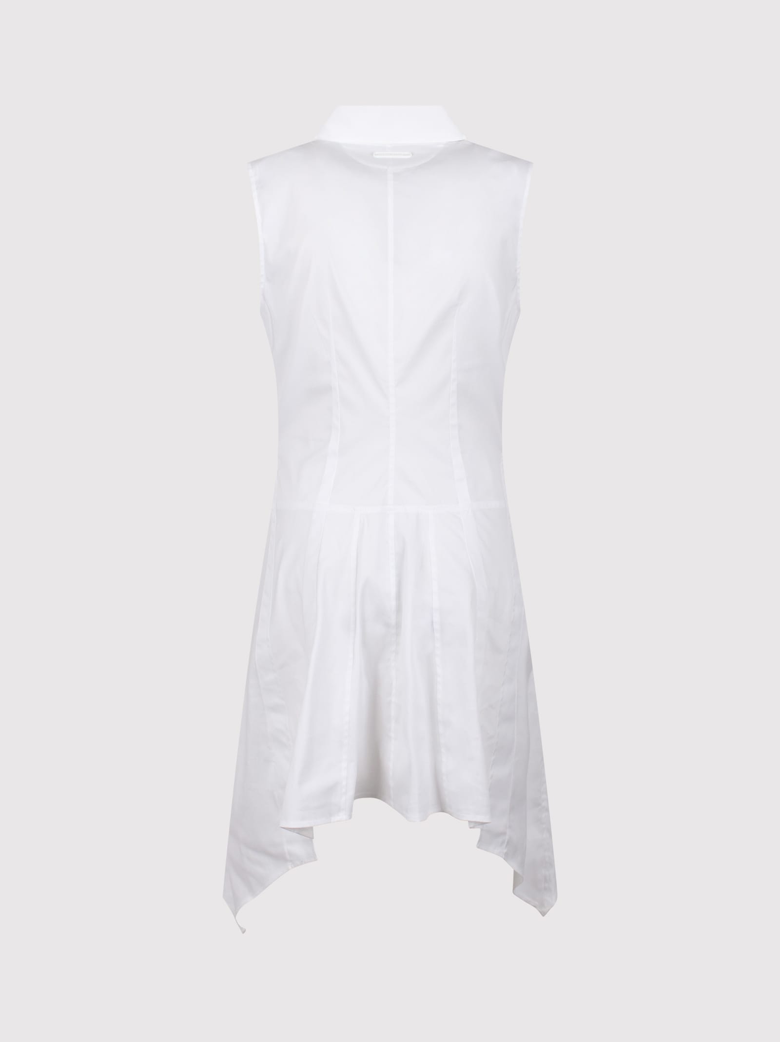 Helmut Lang Bustier Shirt Mini Dress In White