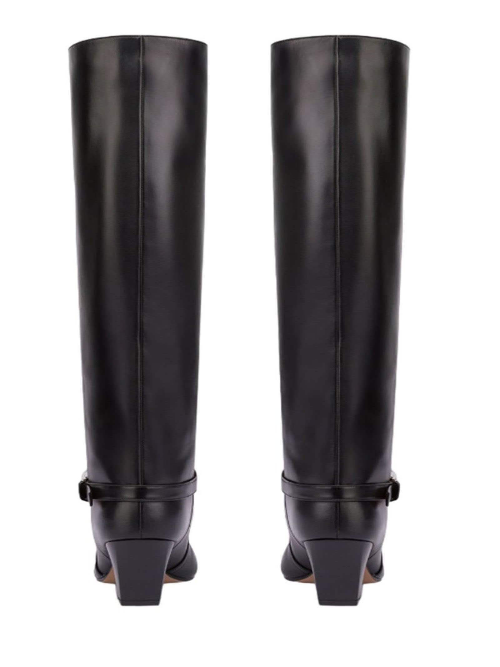 Shop Paris Texas Black Calf Leather Jane Boots