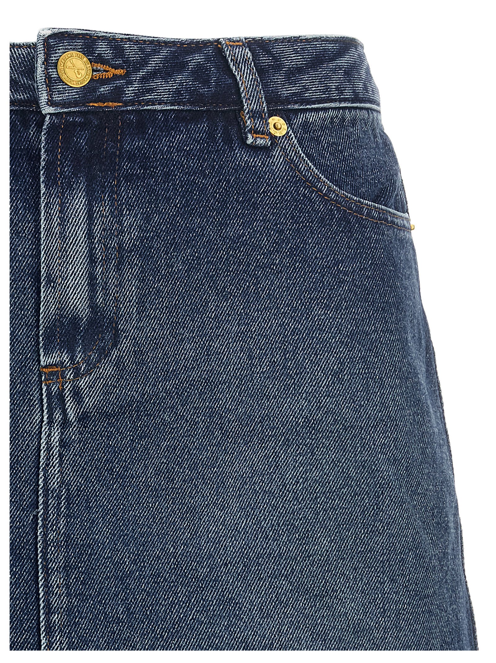 Apc A.p.c. Denim Mini Skirt In Blue
