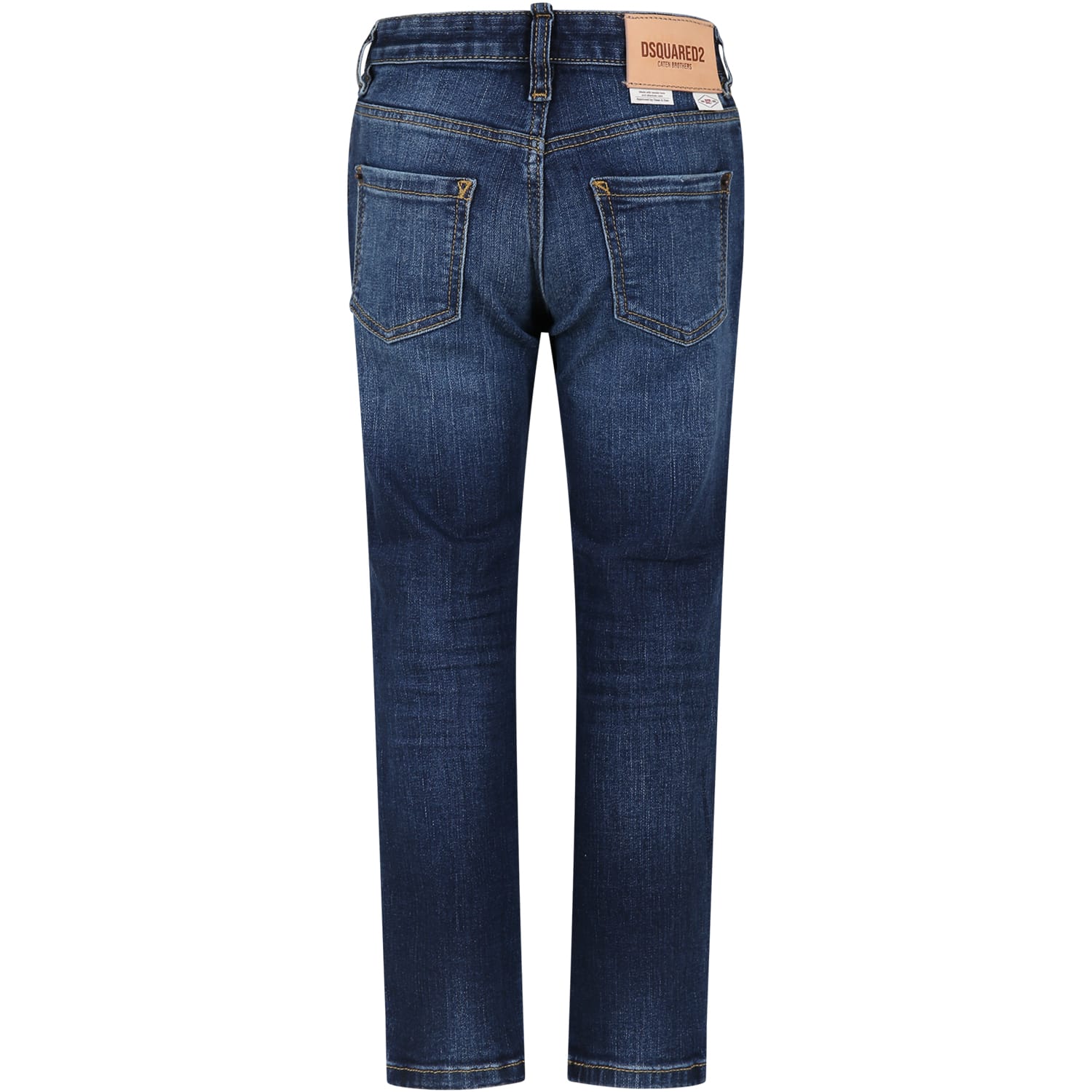 Shop Dsquared2 Blue Jeans For Boy With Logo In Dq01