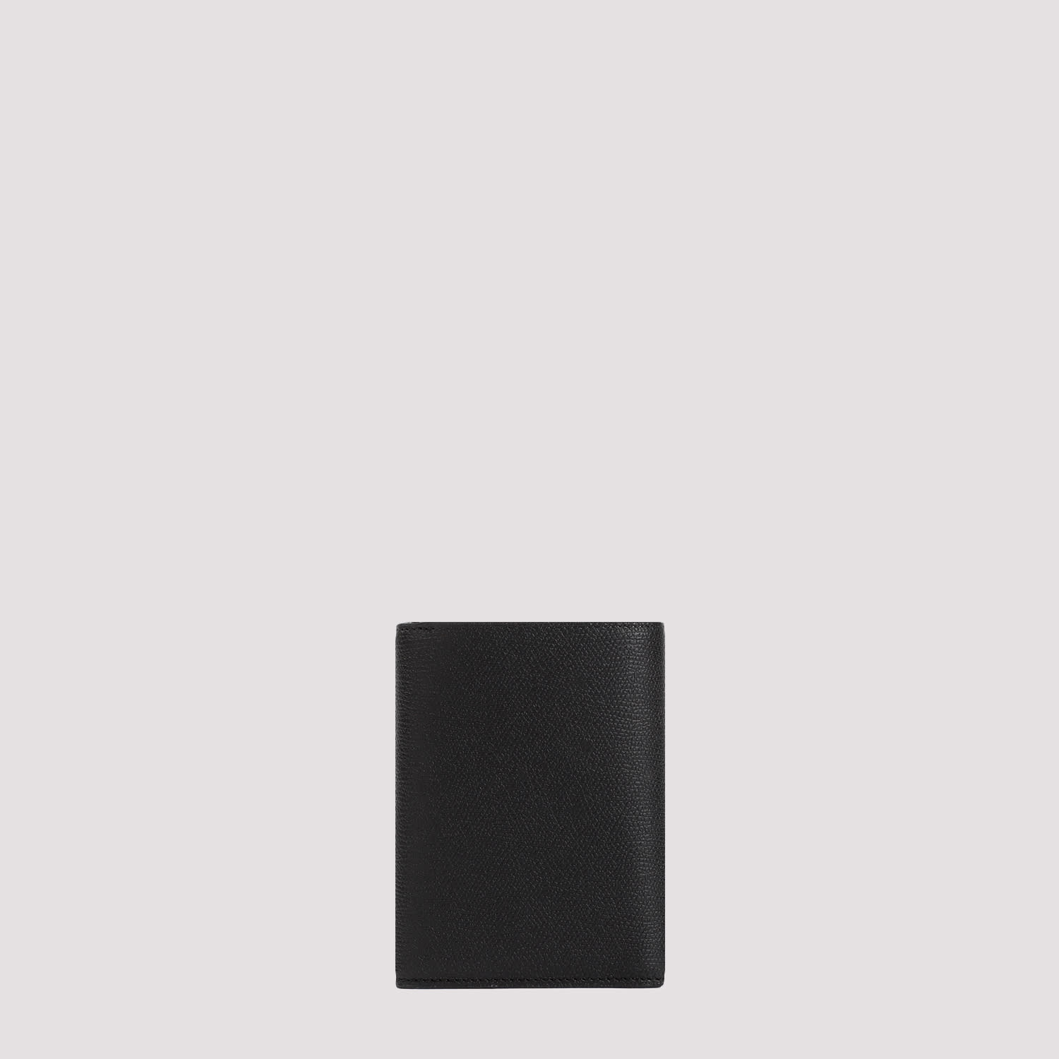 Valextra Iside Calf Leather Wallet In Black