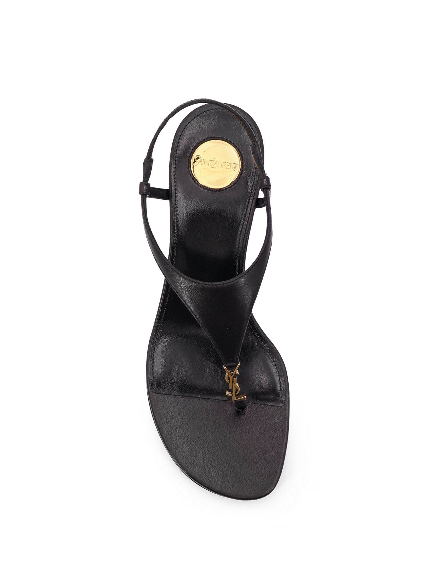 Shop Saint Laurent Bridget 40 Rive Gauche Leather Sandals