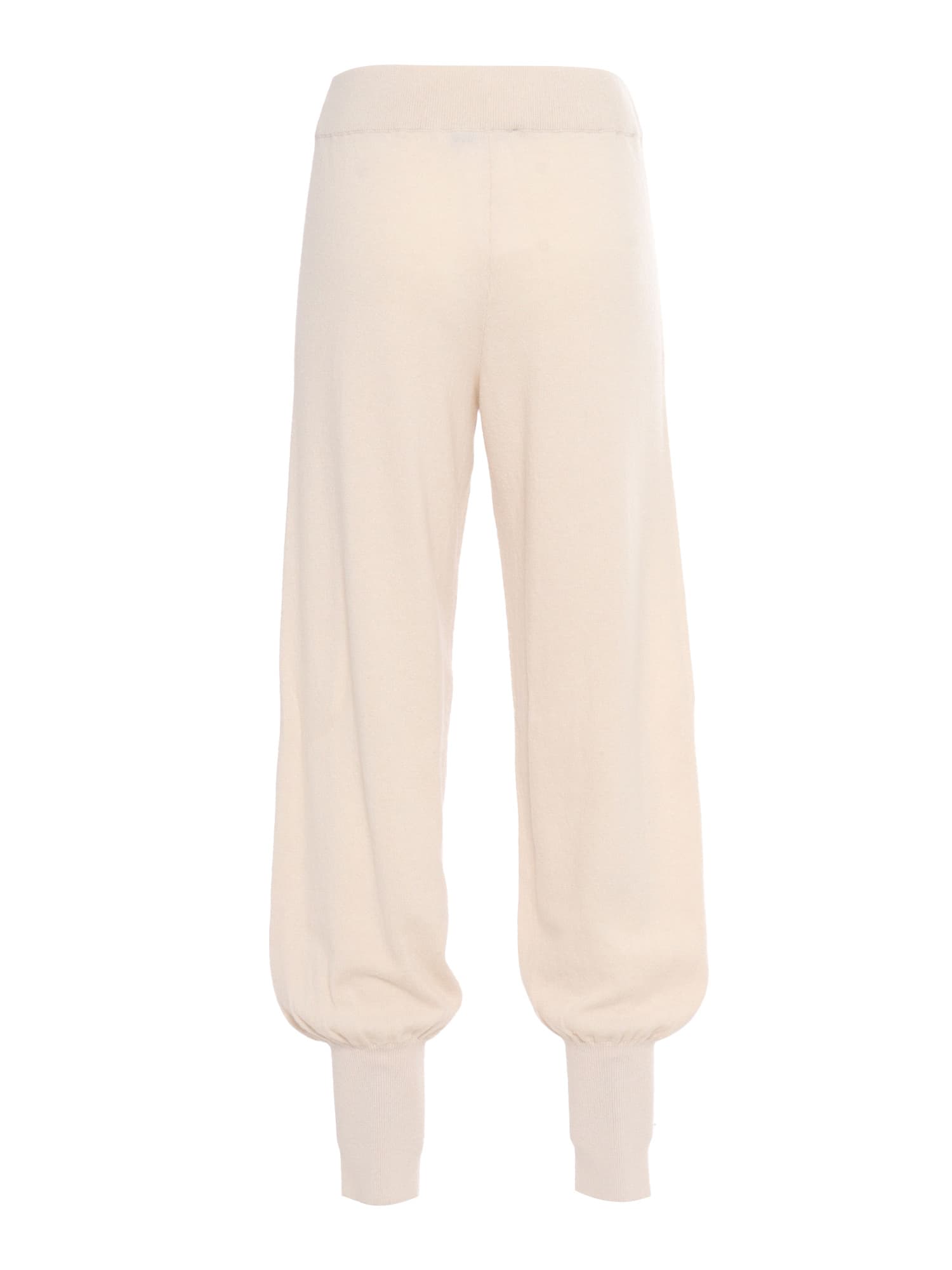 Shop Weekend Max Mara Hiberis Ivory Knitted Trouser In White