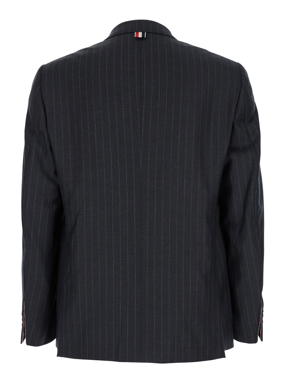 Shop Thom Browne Grey Pinstripe Single-breasted Jacket In Wool Man