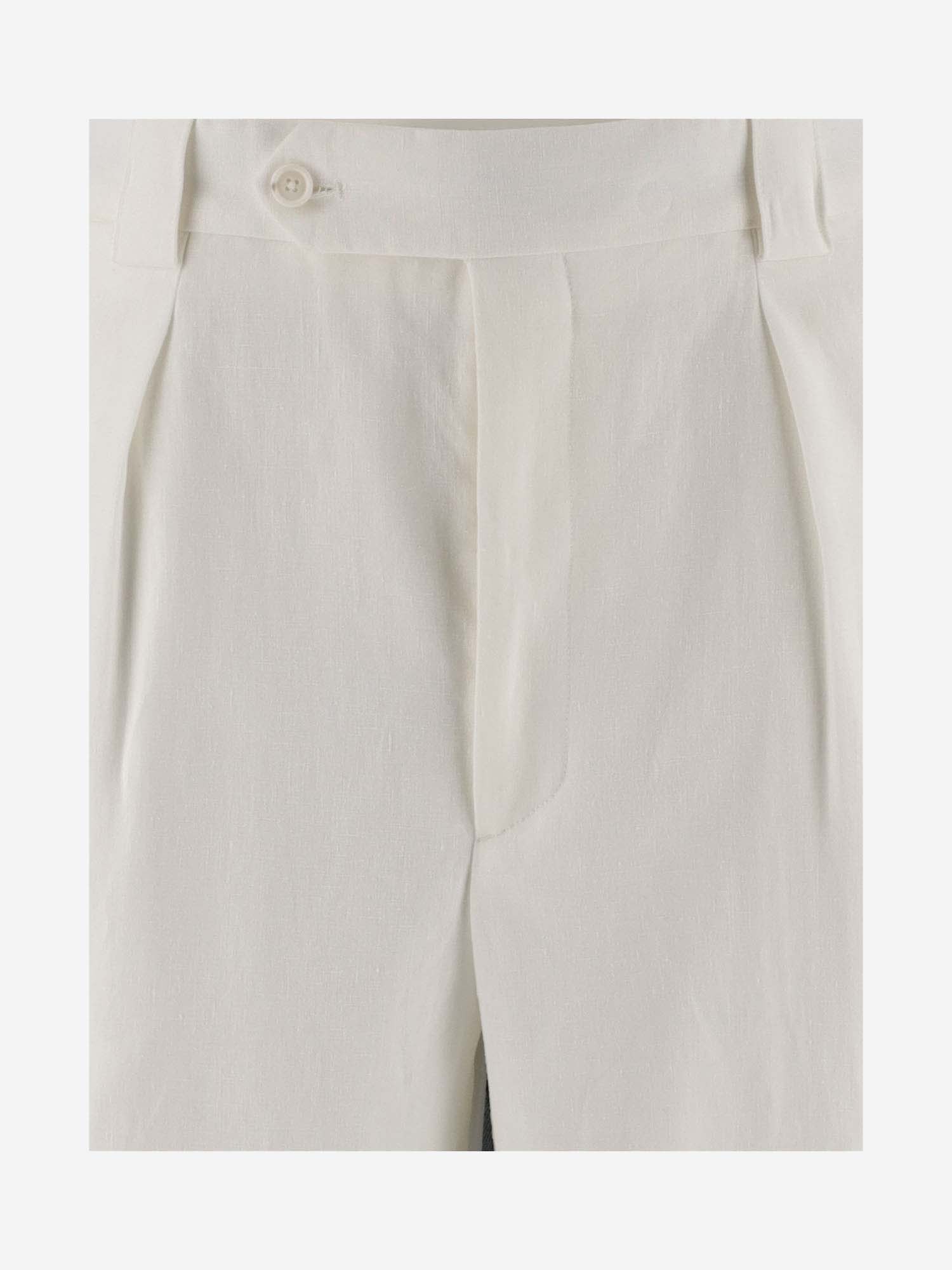 Shop Giorgio Armani Wrap Straight Trousers In U0n8