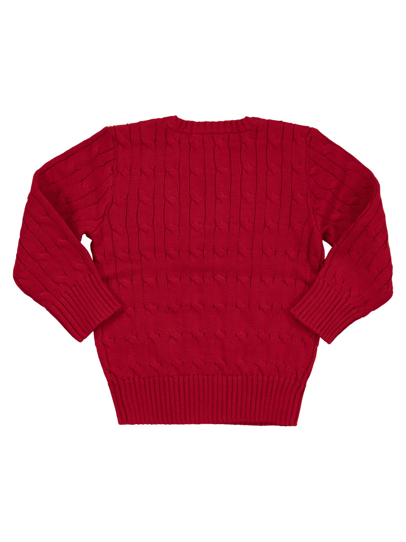 Polo Ralph Lauren Cable Wool-cashmere Crewneck Sweater In Red