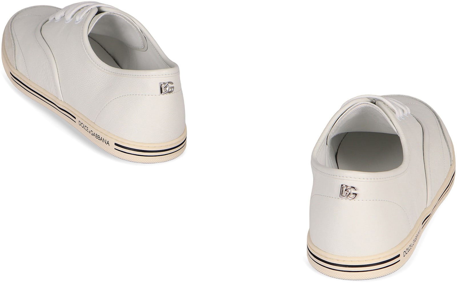 Dolce & Gabbana Lace-up Low-top Sneakers In White