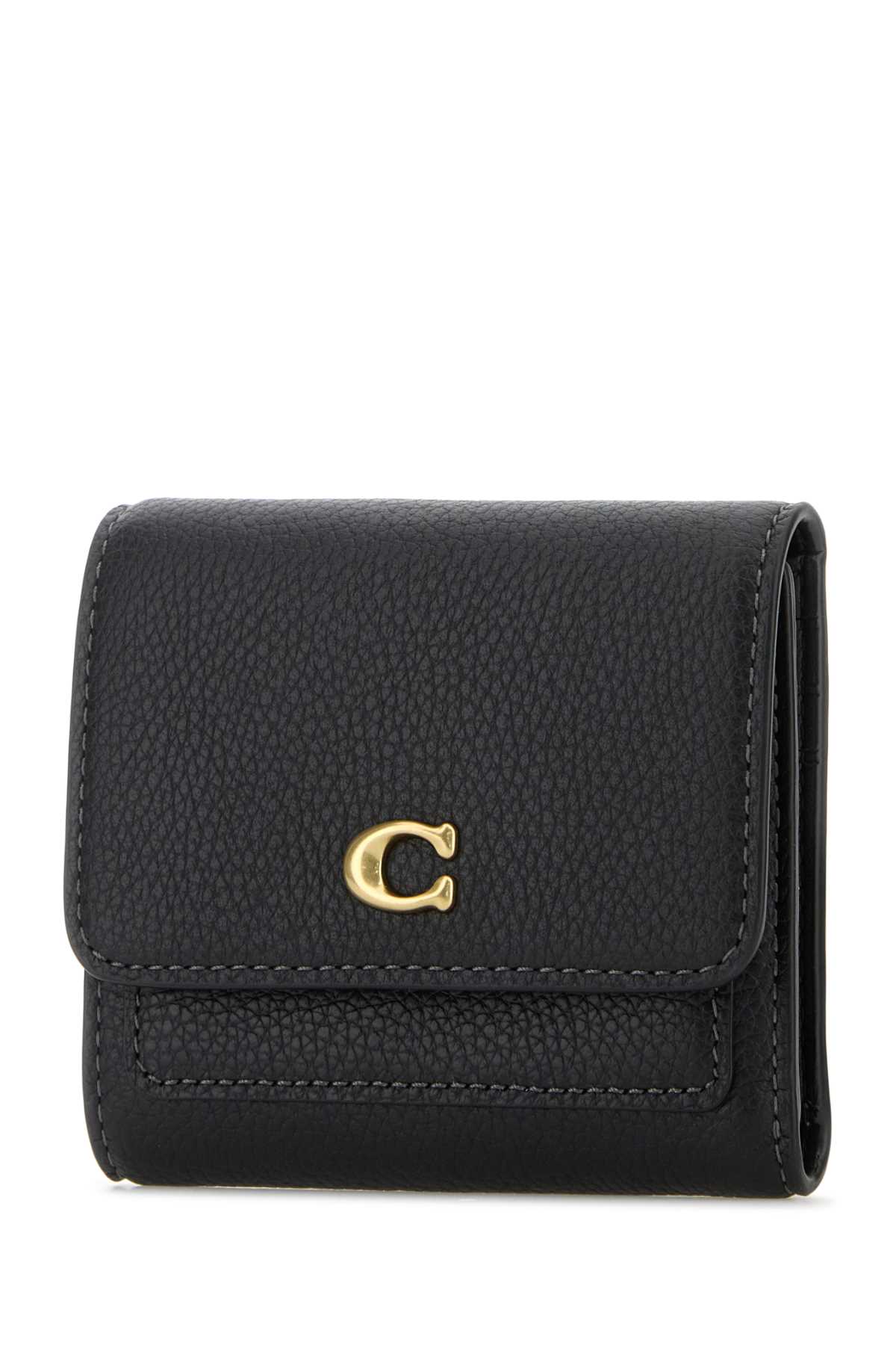 Coach New York Black Leather Wallet In Black