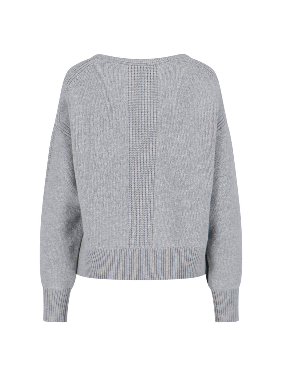 Shop Sa Su Phi V-neck Sweater In Gray