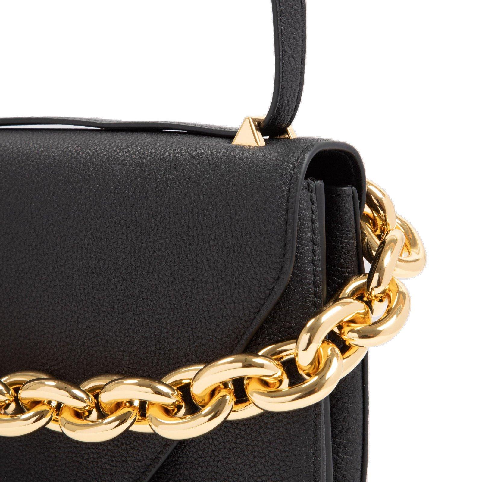 Shop Bottega Veneta Mount Small Envelope Shoulder Bag In Black