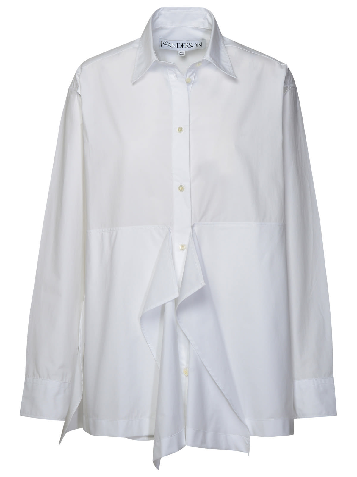 Shop Jw Anderson Peplum White Cotton Shirt