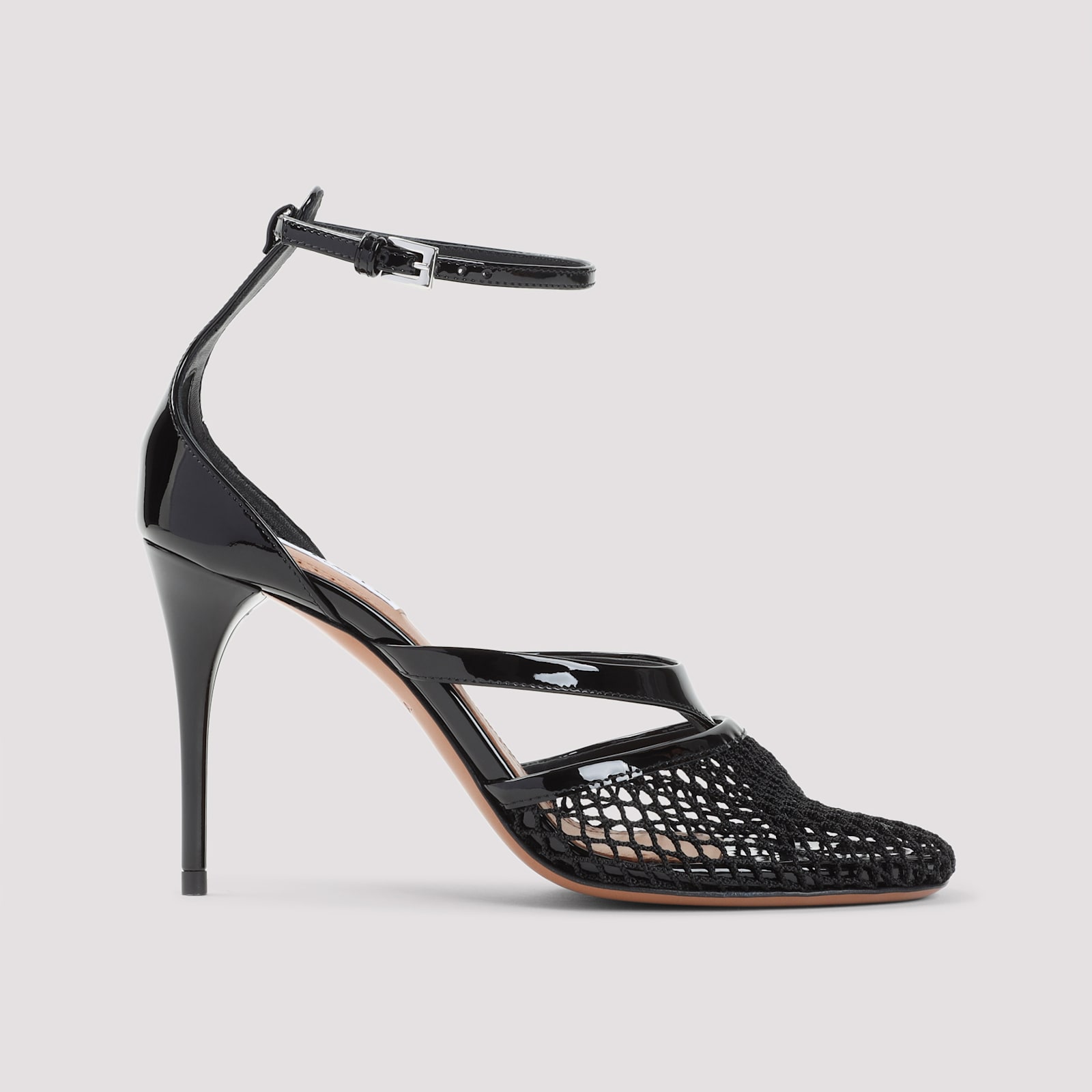 ALAÏA ALAÏA FISHNET TONG 90 SANDALS