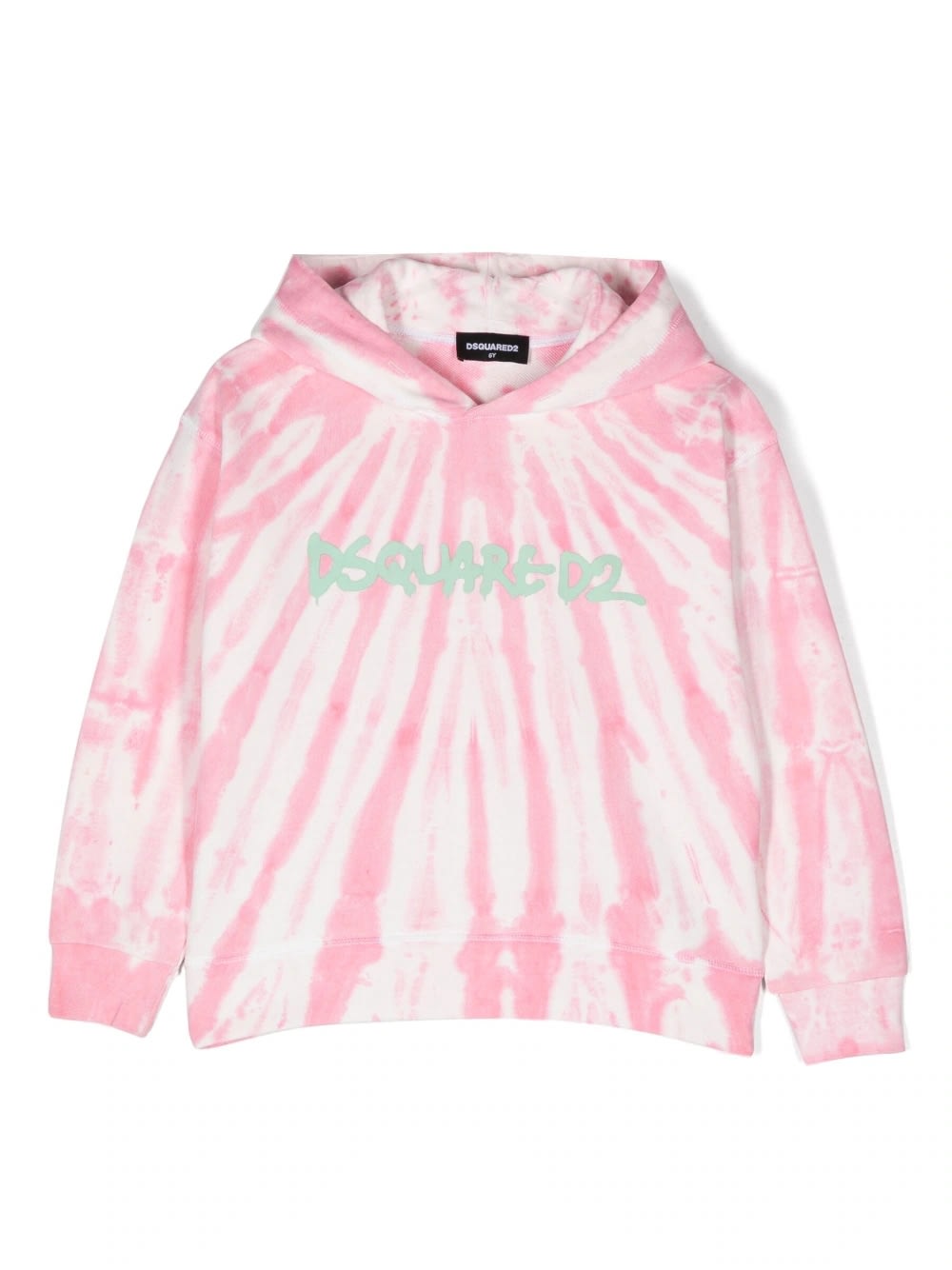 DSQUARED2 SWEATSHIRT WITH LOGO AND TIE-DYE PATTERN