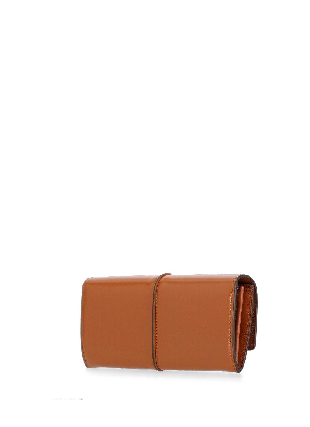 Shop Tod's T Timeless Wallet In Brown
