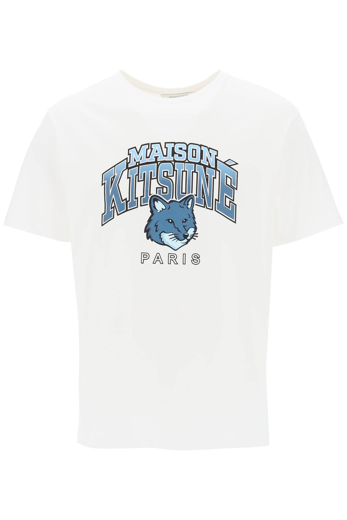 Shop Maison Kitsuné T-shirt With Campus Fox Print