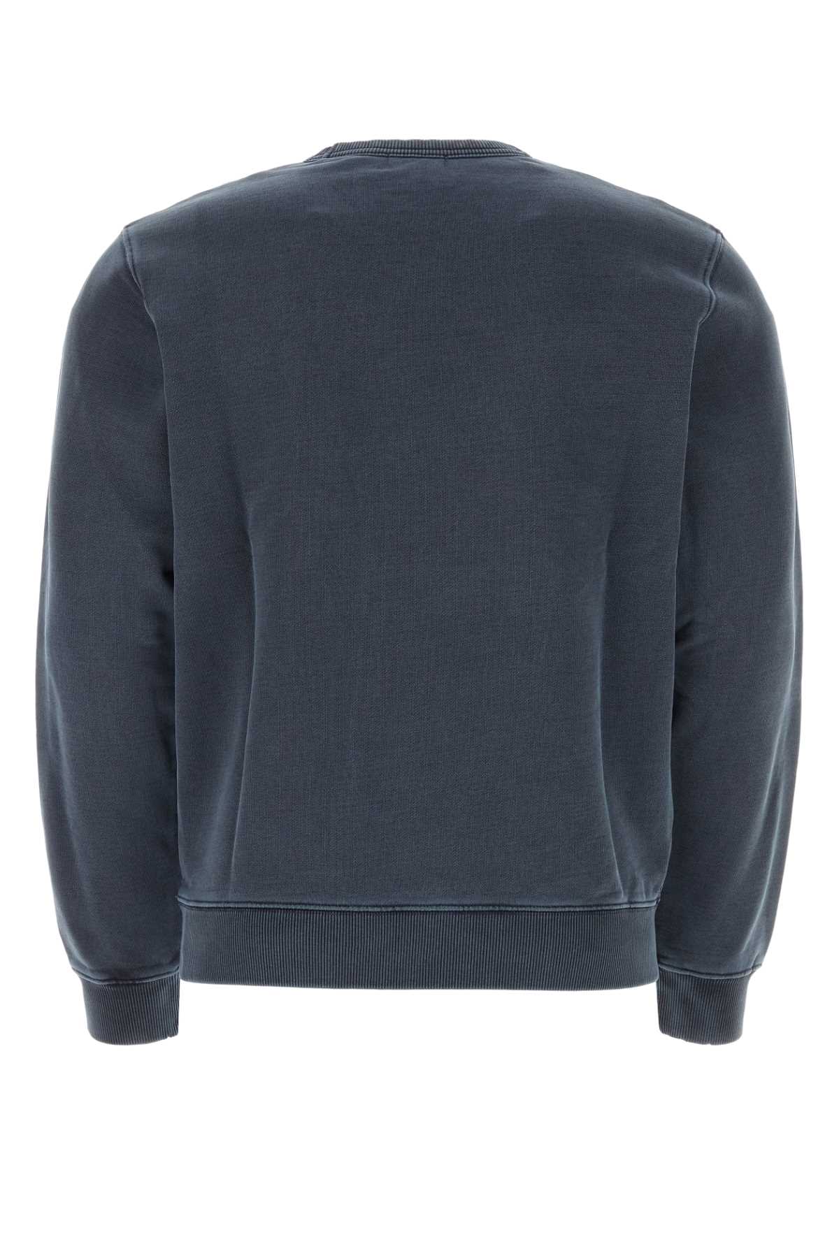 Woolrich Denim Blue Cotton Sweatshirt In 3989