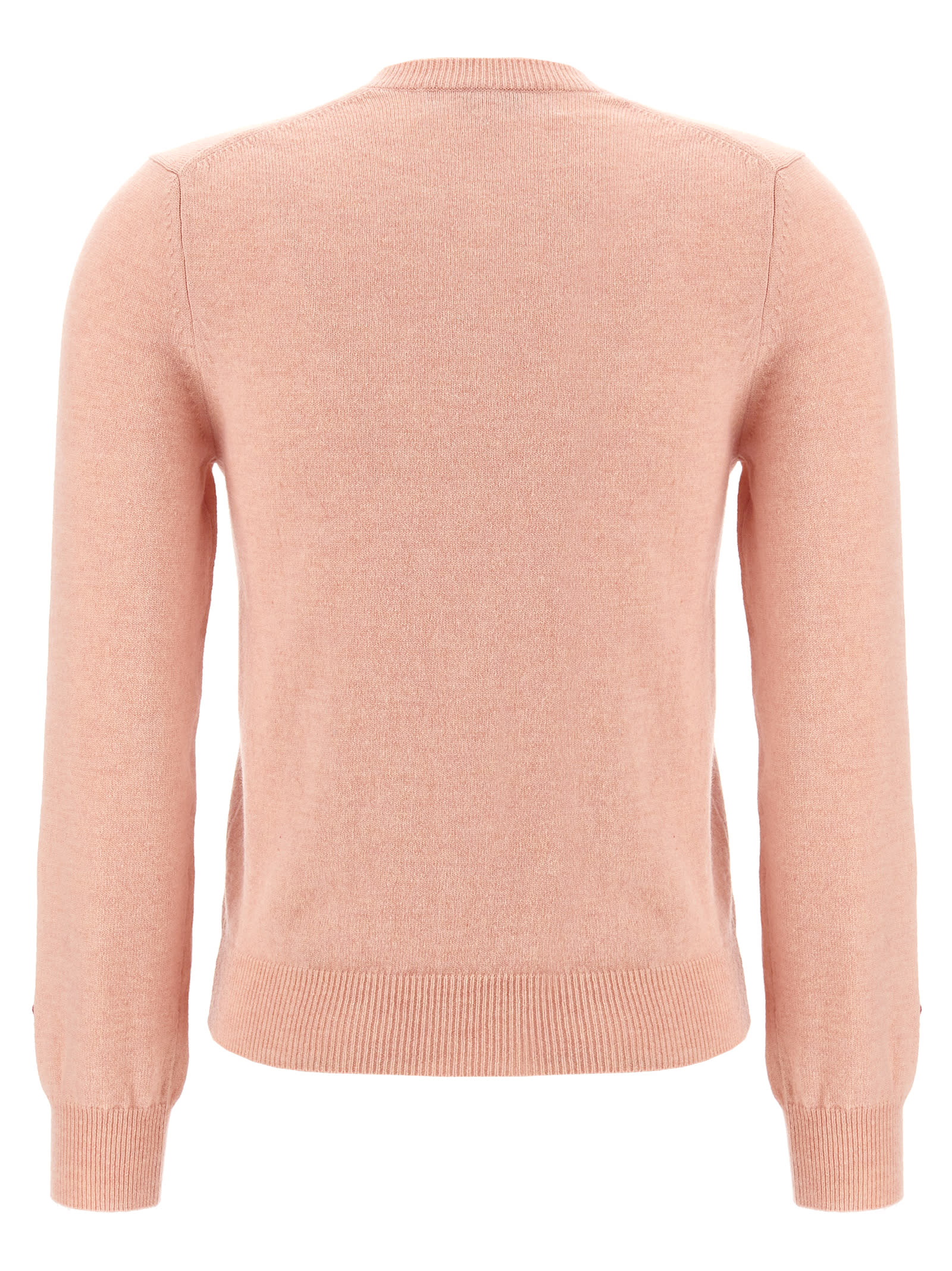 Comme Des Garçons Play Knitwear Cardigan Small Heart In Pink