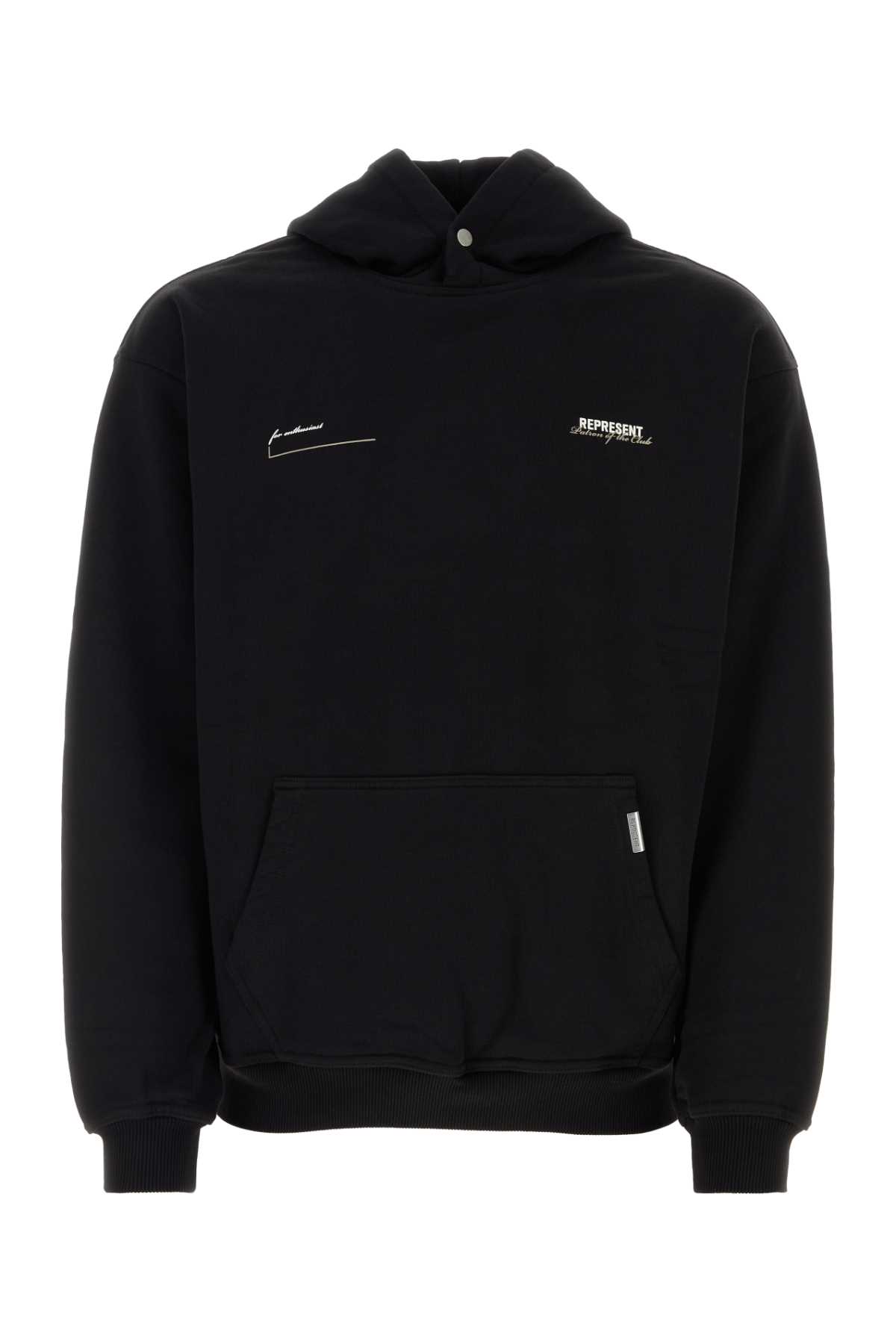 Represent Black Cotton Sweatshirt In Black