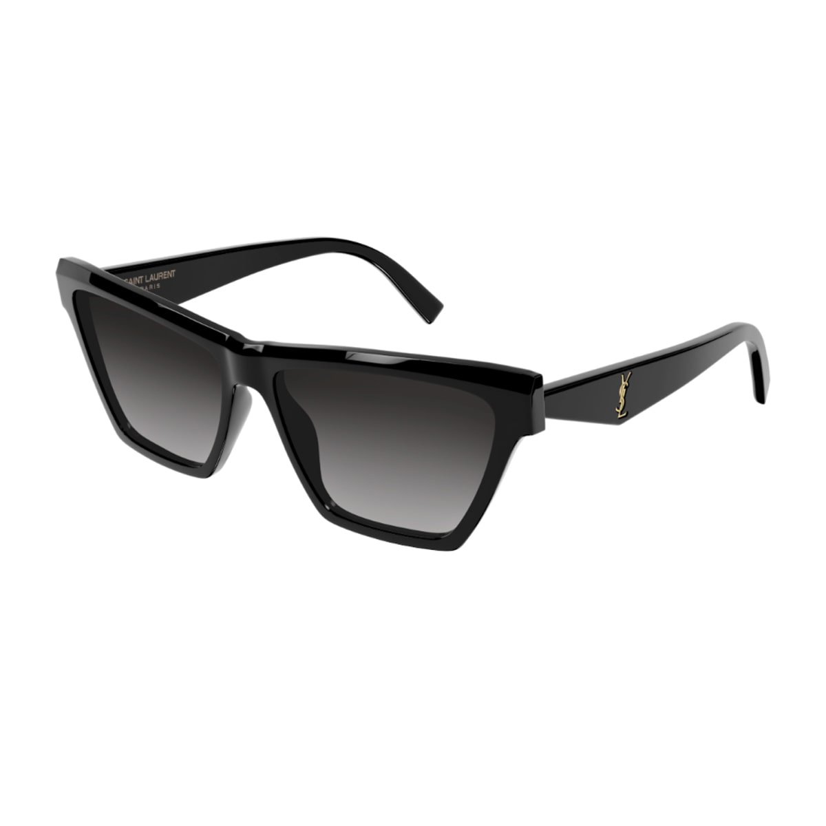 Saint Laurent Womens Black Sl M103 Rectangular Cat-eye Acetate Sunglasses In Black