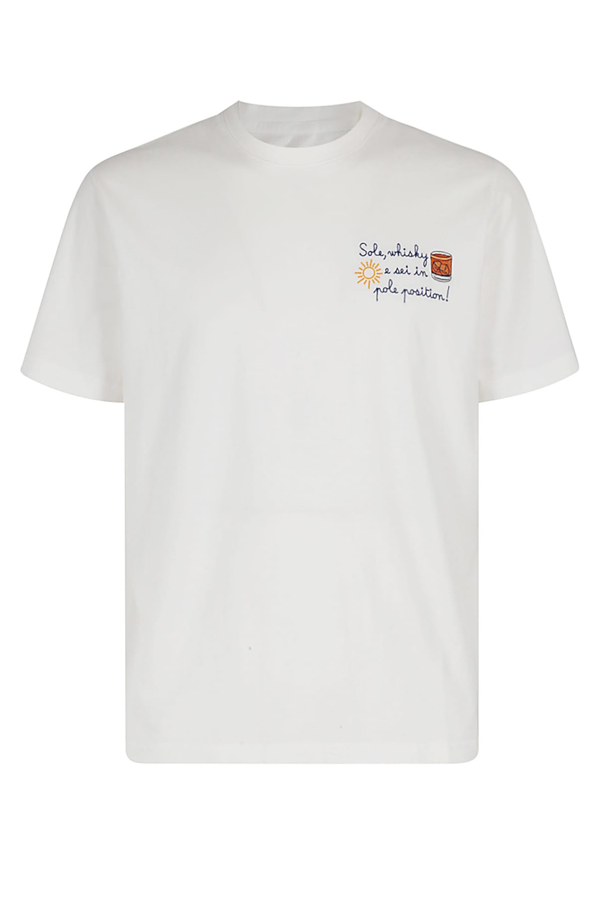 Shop Mc2 Saint Barth Classic St Barth Tshirt In Emb Sole Pole Position