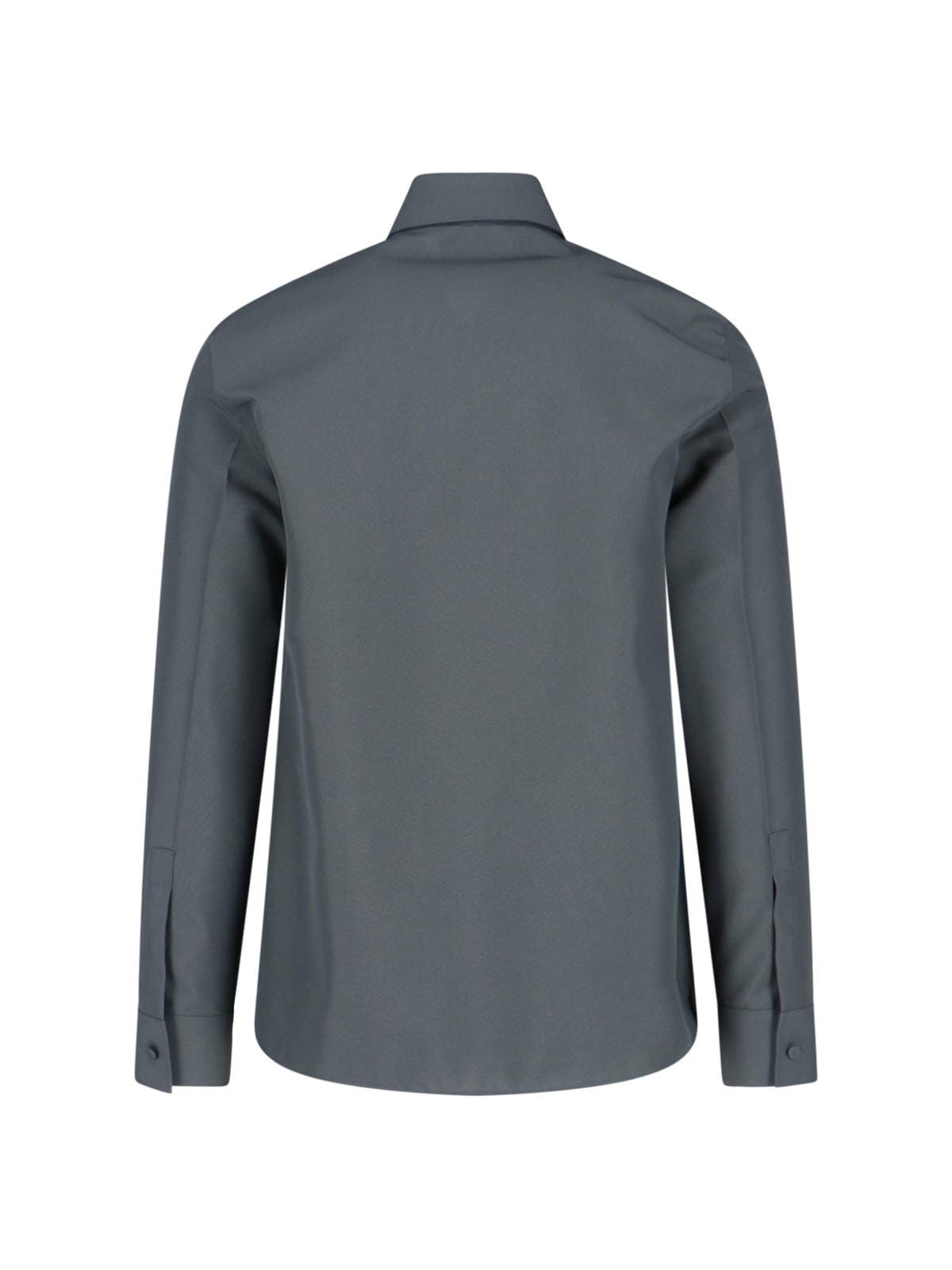 Gucci Technical Fabric Shirt Featuring Horsebit Detail In Gray