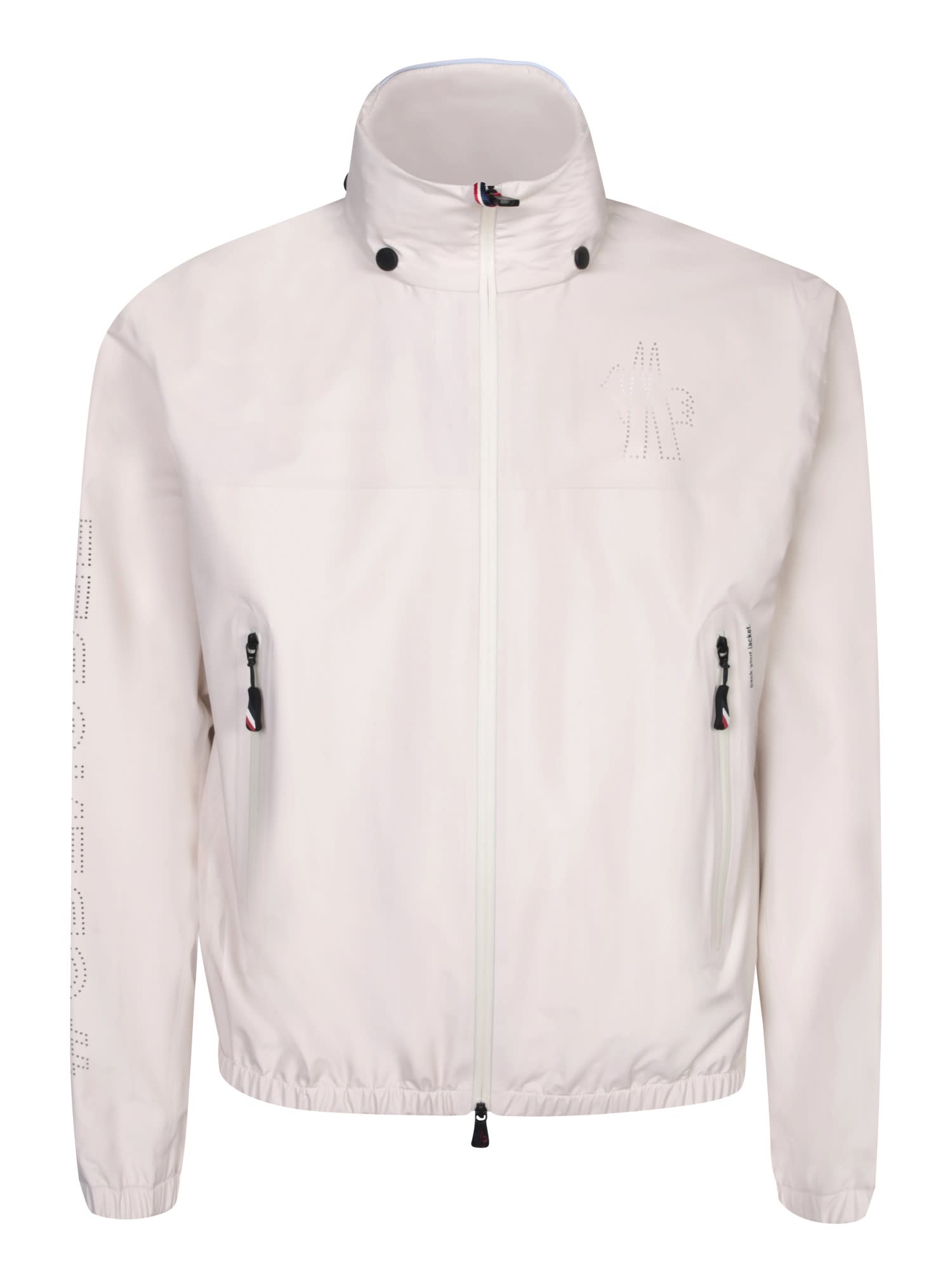 Shop Moncler Vielle Cream Jacket In Grey