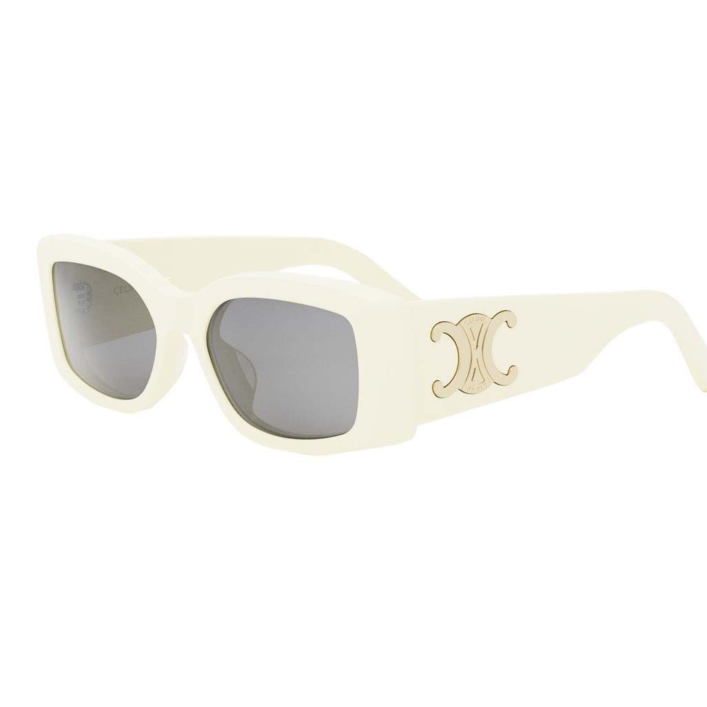 Shop Celine Sunglasses In Avorio/grigio