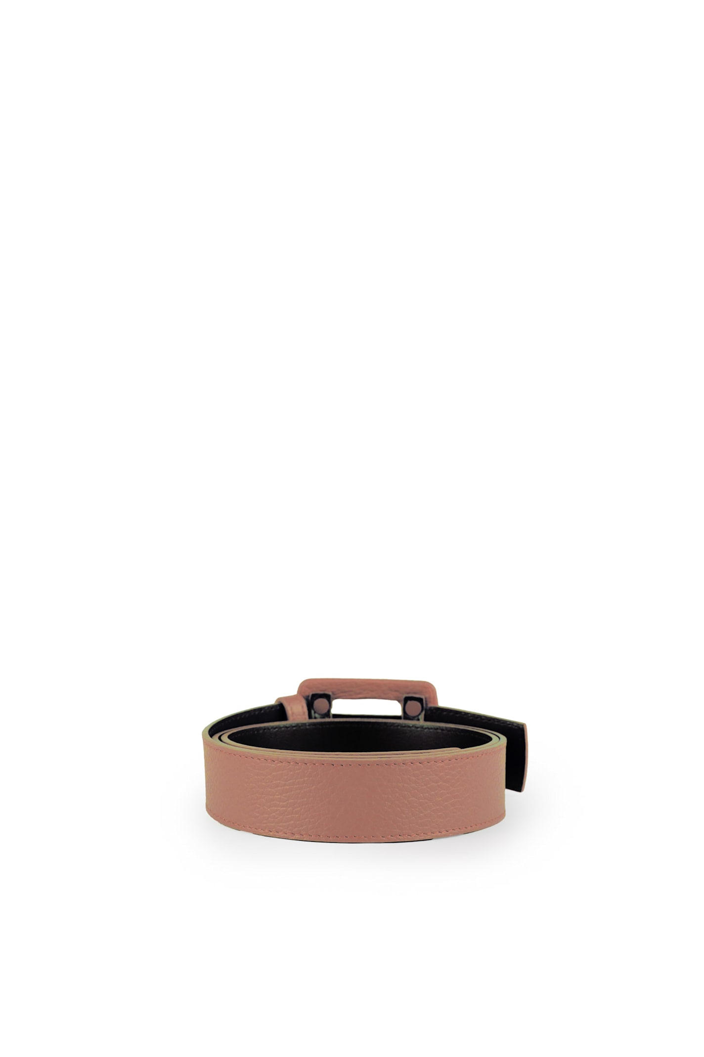 Hogan Belt With Logo In Hammered Leather