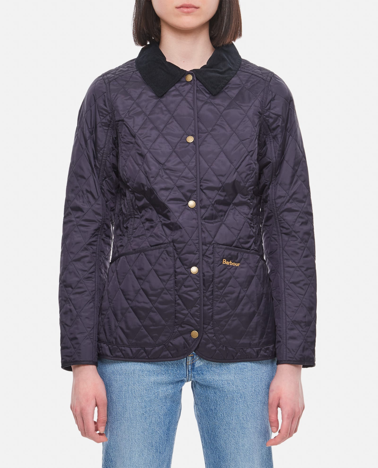 Shop Barbour Annandale Cotton Quilted Jacket In Blue