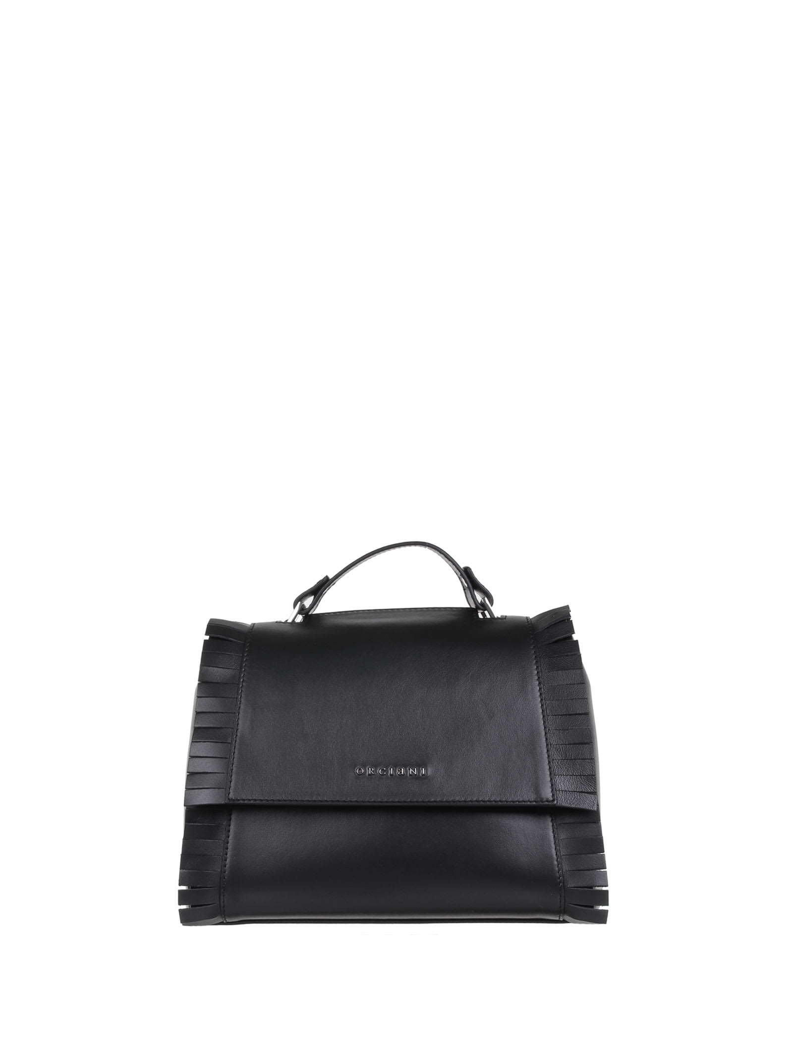 Orciani Sveva Black Leather Handbag