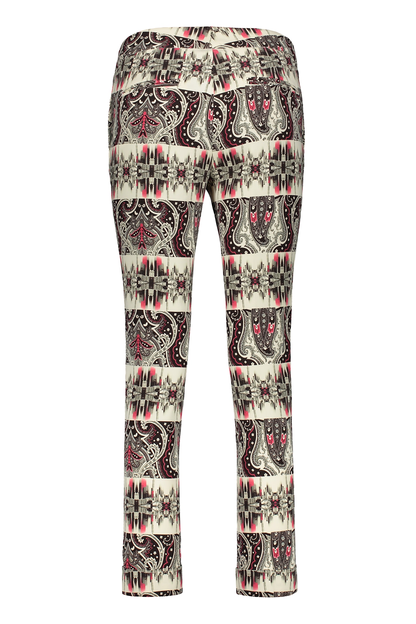 Shop Etro Viscose Trousers In Ivory