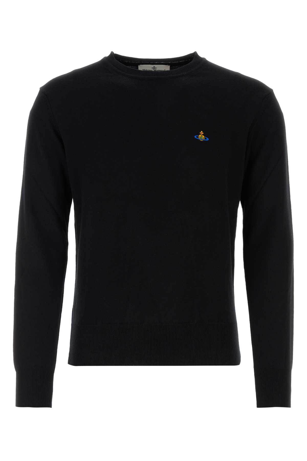 Black Cotton Blend Sweater