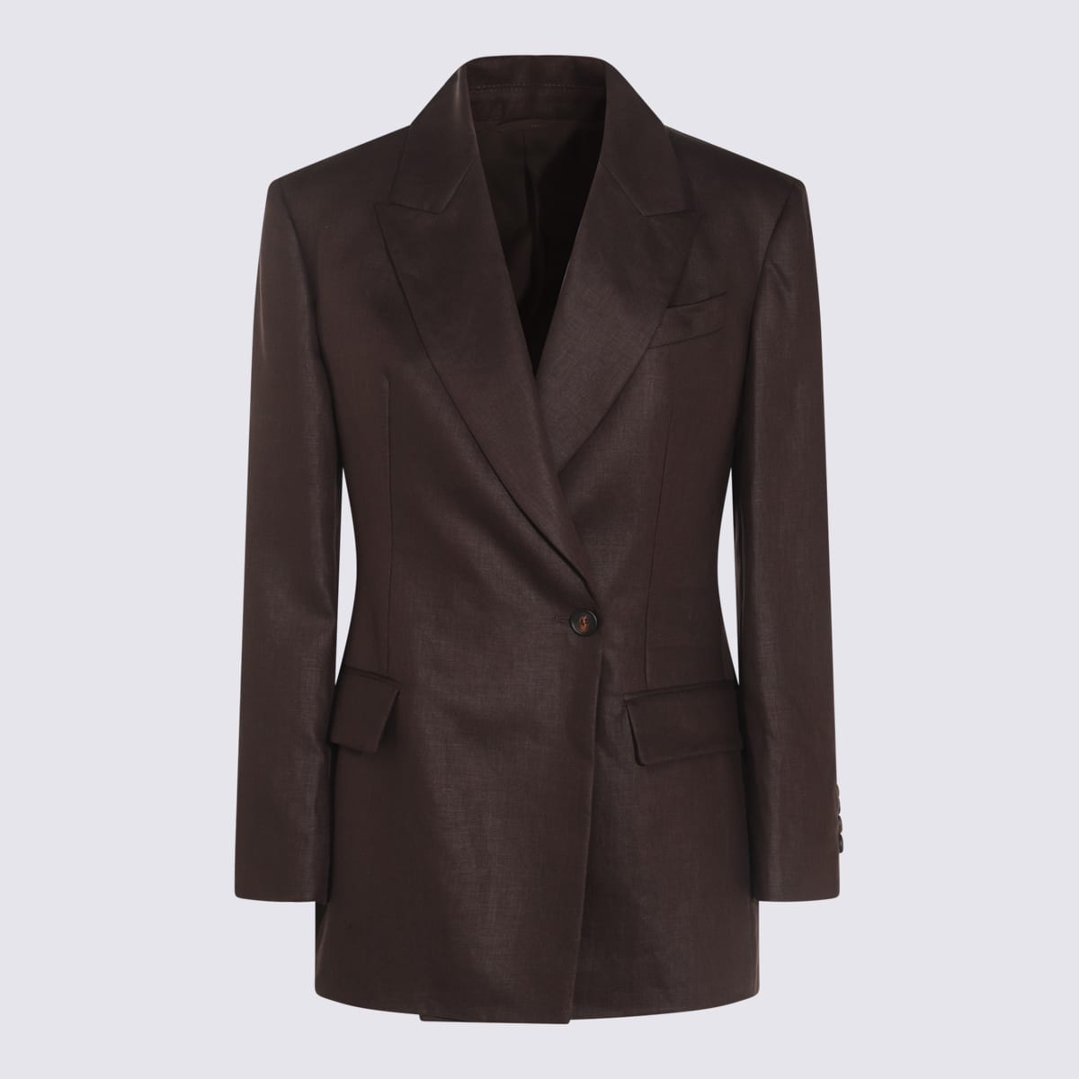 Brunello Cucinelli Brown Linen Blazer