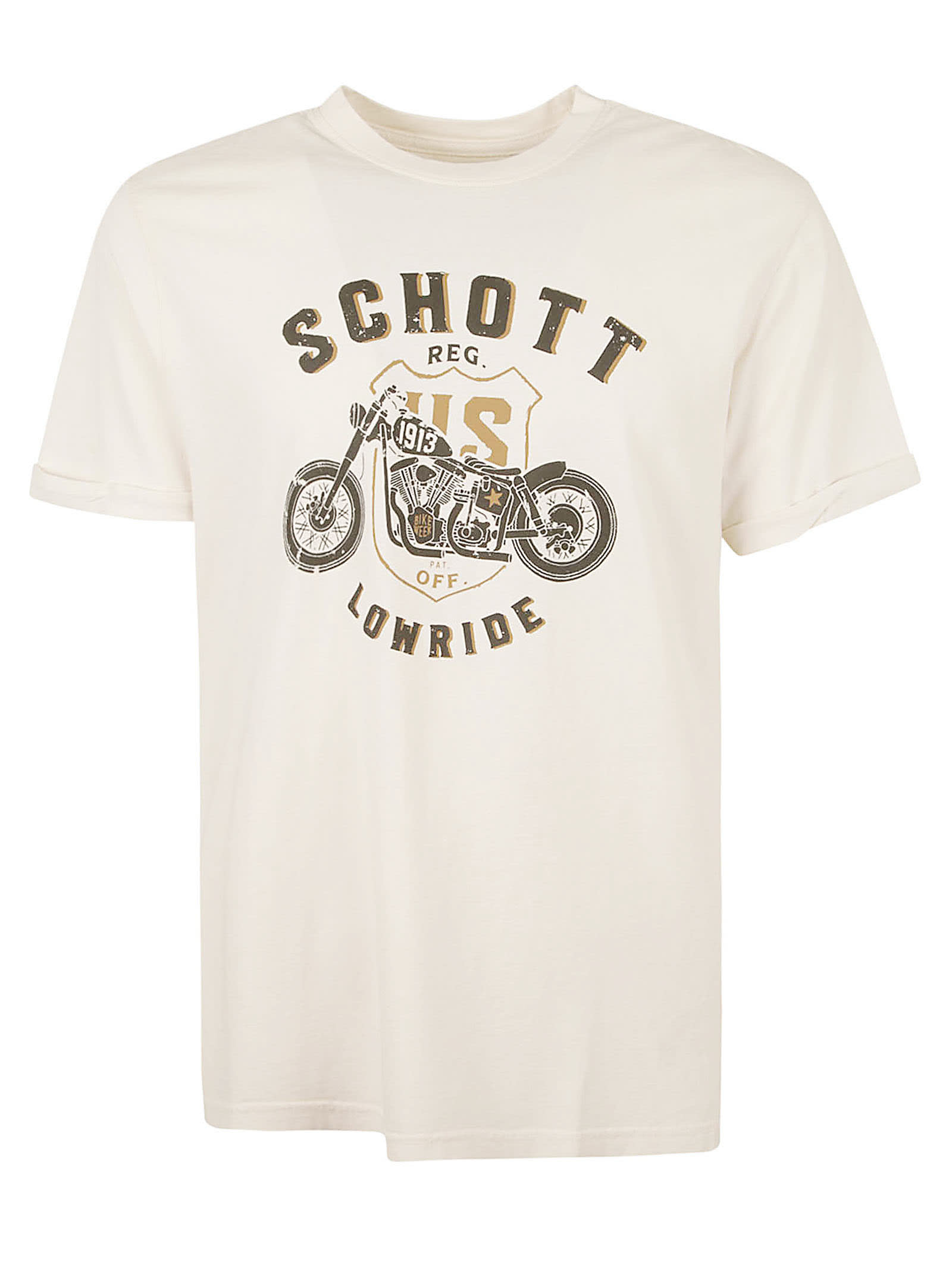 Shop Schott Tsaron T-shirt In Off White