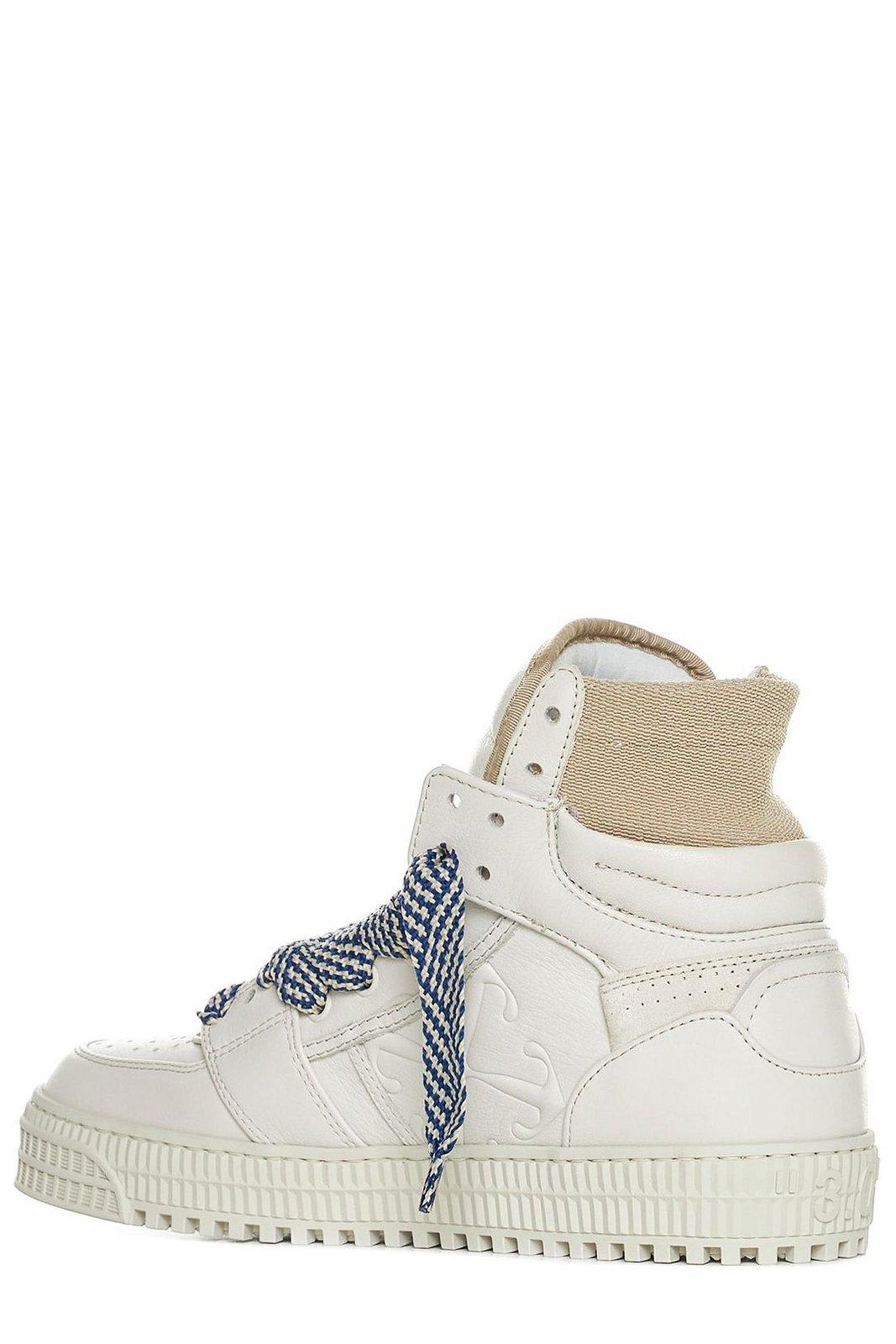 Shop Off-white 3.0 Off-court Lace-up Sneakers In Cream/navy