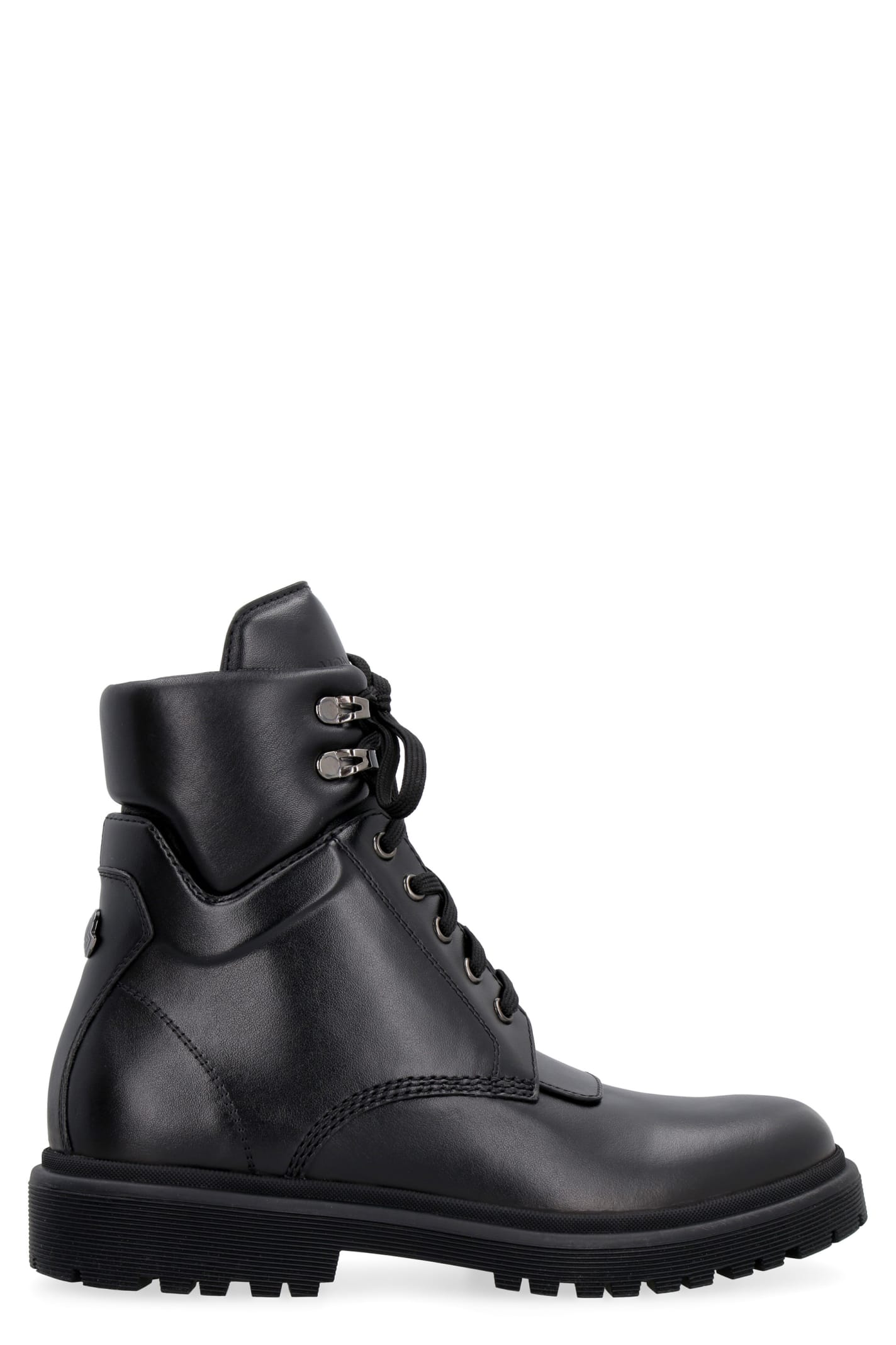 Buy Moncler Patty Leather Ankle Boots online, shop Moncler shoes with free shipping