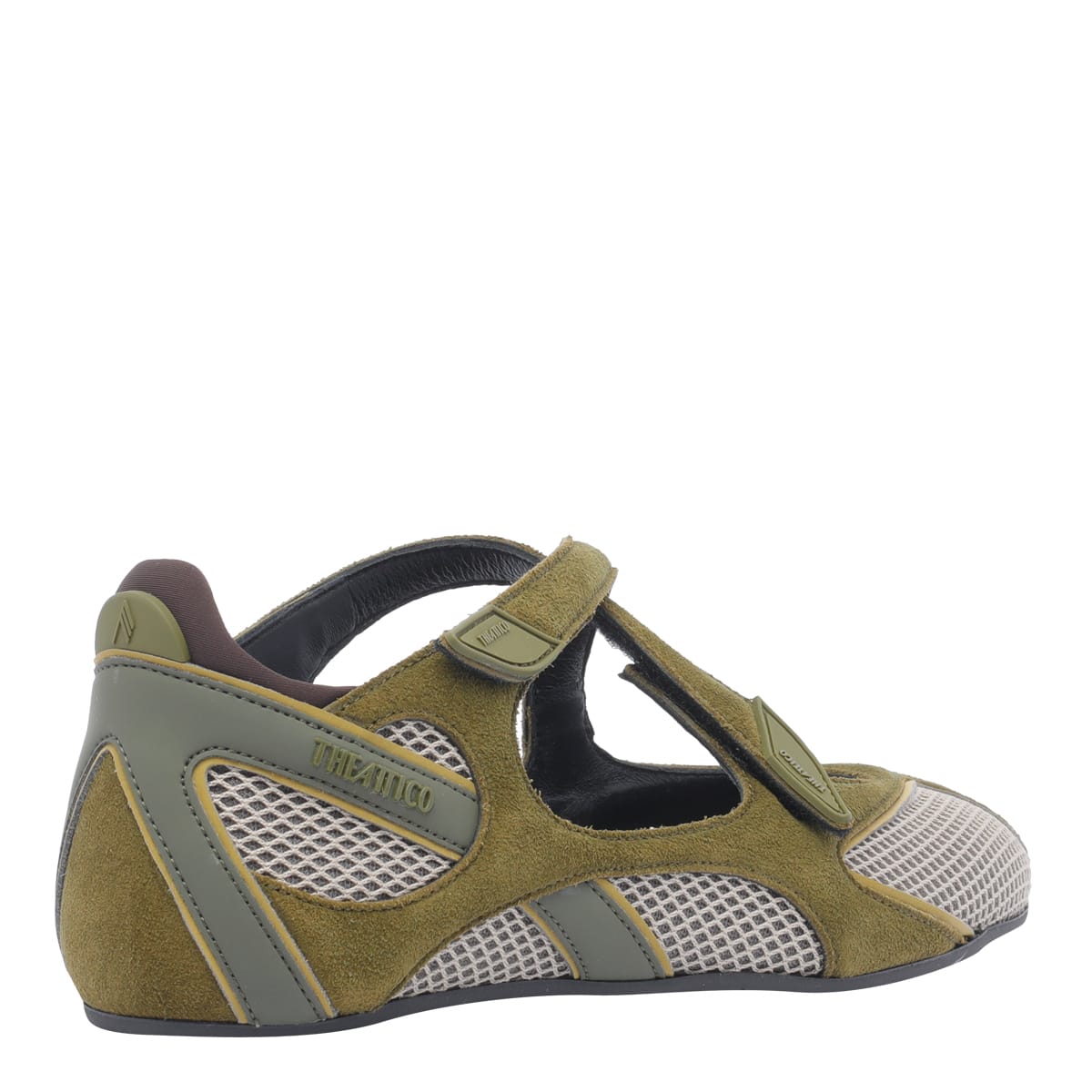 Attico Ballerina Flat Floor 01 Army Green In Green