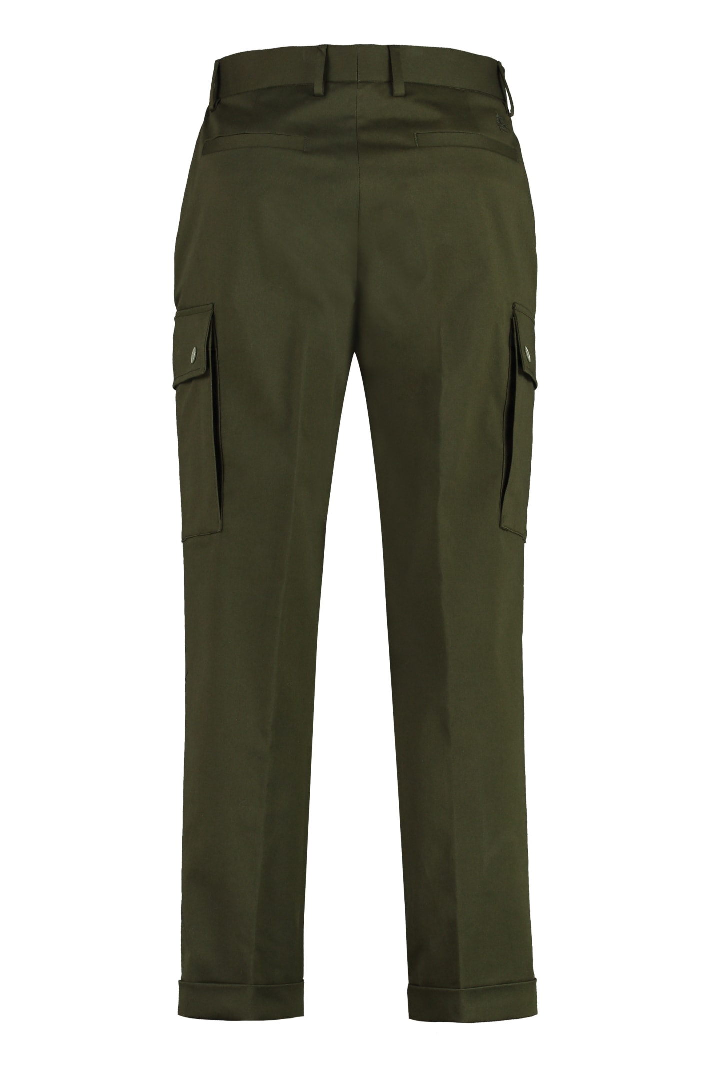 Shop Etro Cotton Cargo-trousers In Green