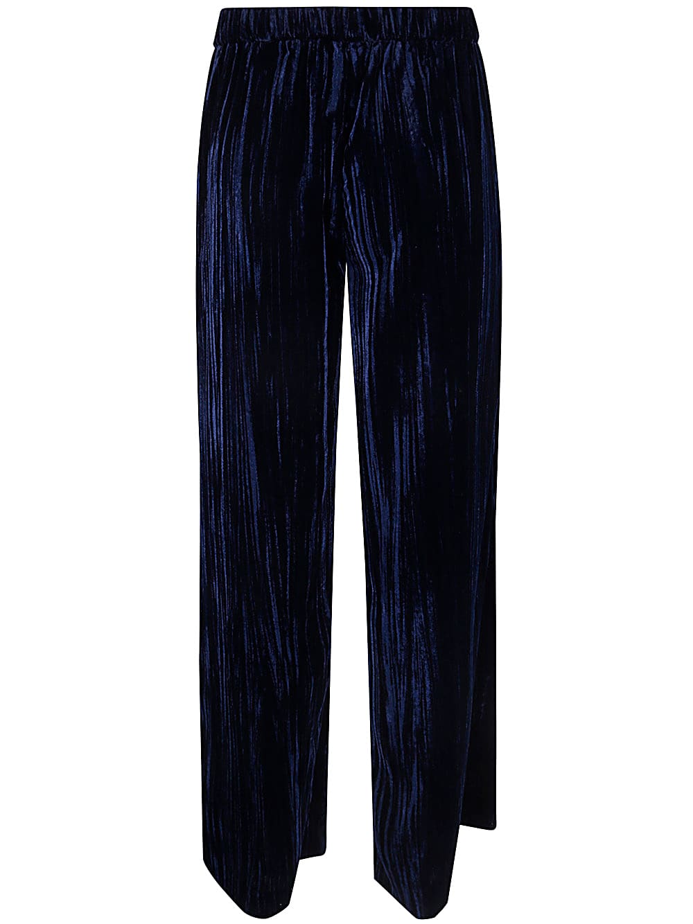 Shop Aspesi Wide Leg Trousers In Navy