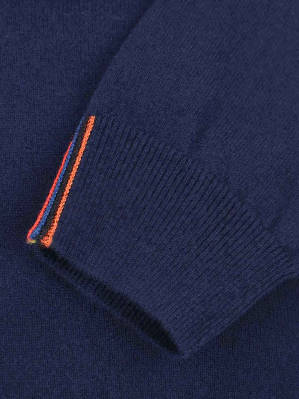 Shop Paul Smith High Neck Sweater In Blue