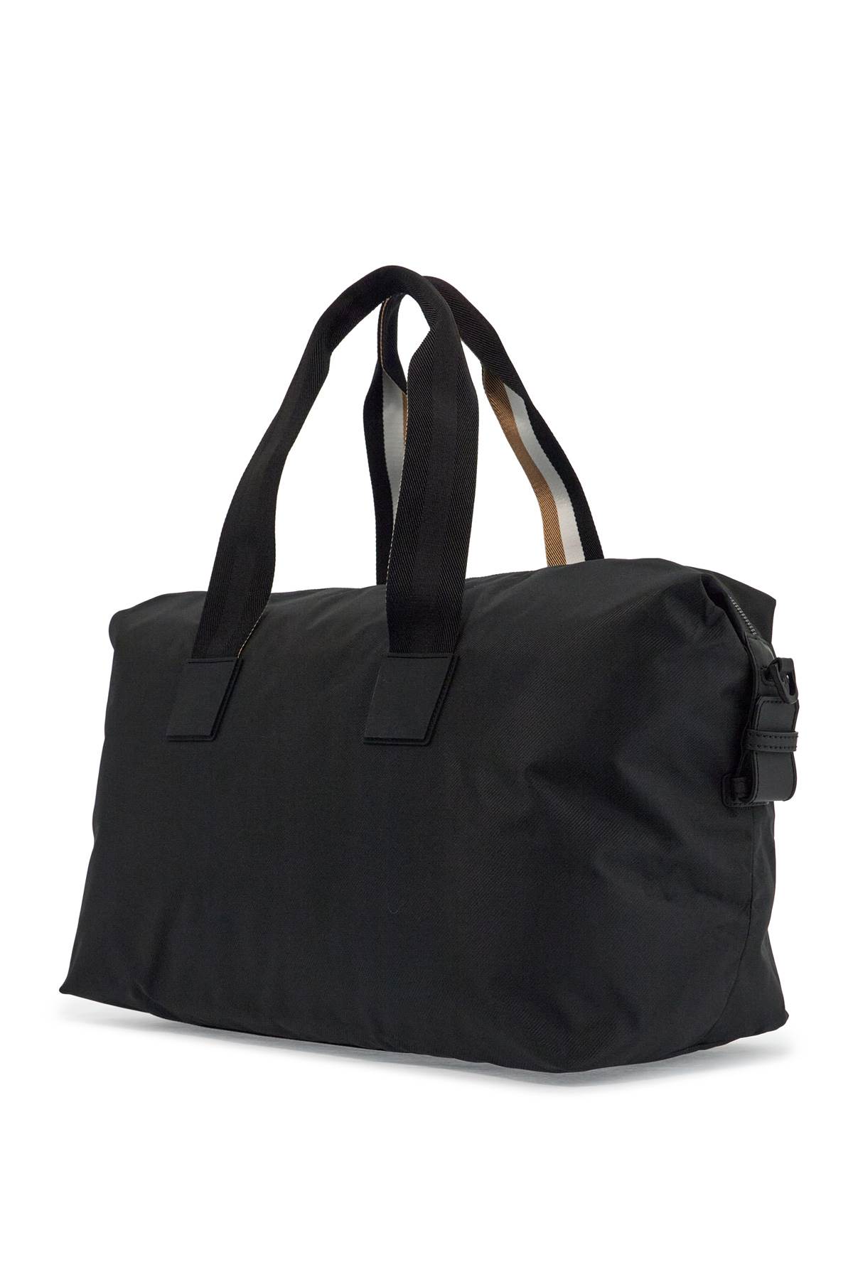 Hugo Boss Black Contrast Logo Signature Duffle Bag In Black