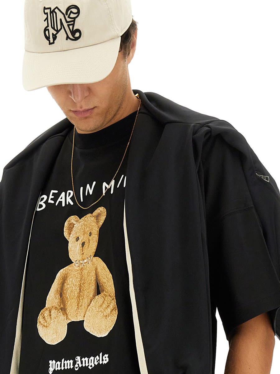 Shop Palm Angels Bear T-shirt In Black