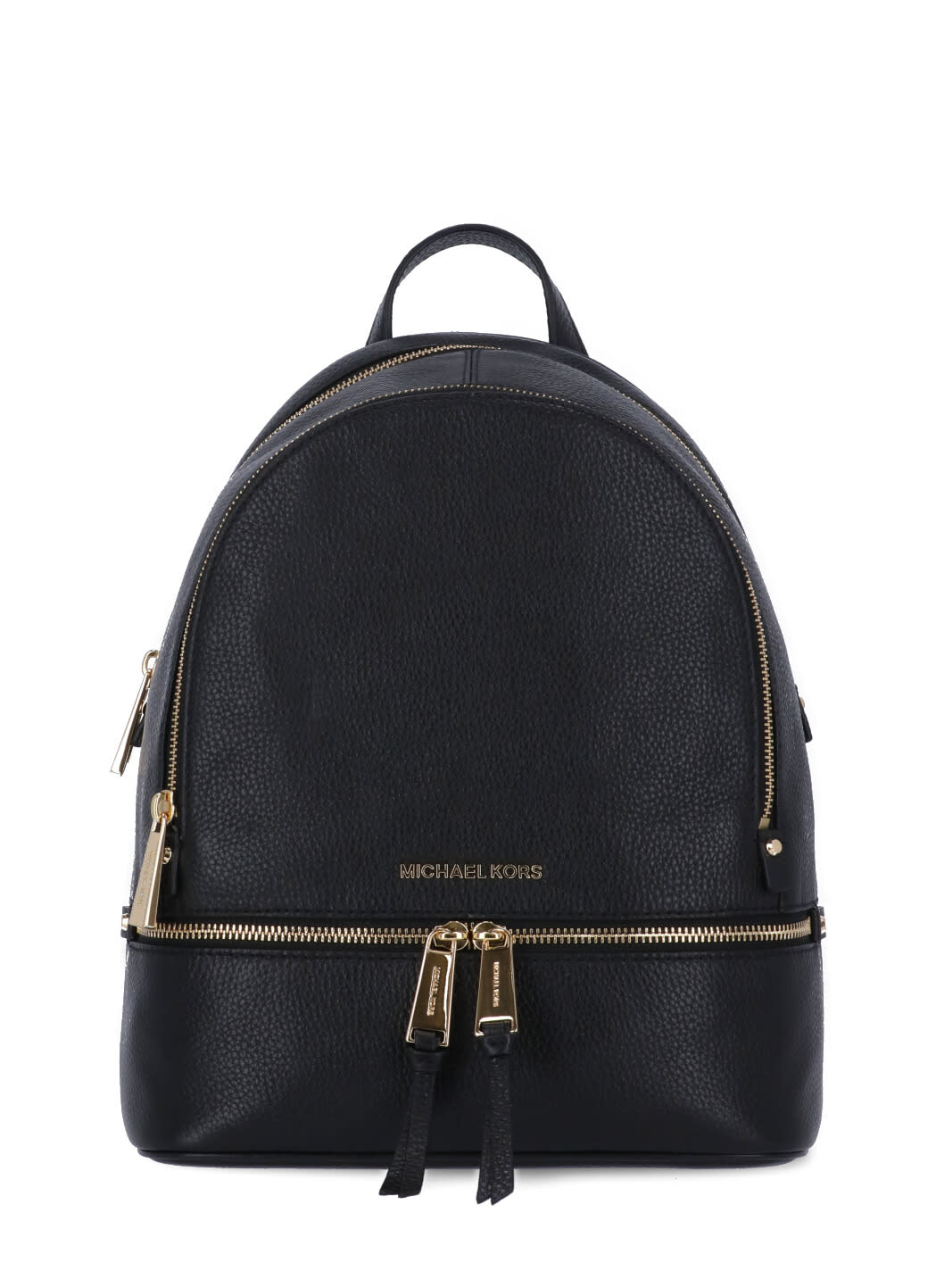 Rhea Backpack In Black Tumbled Leather