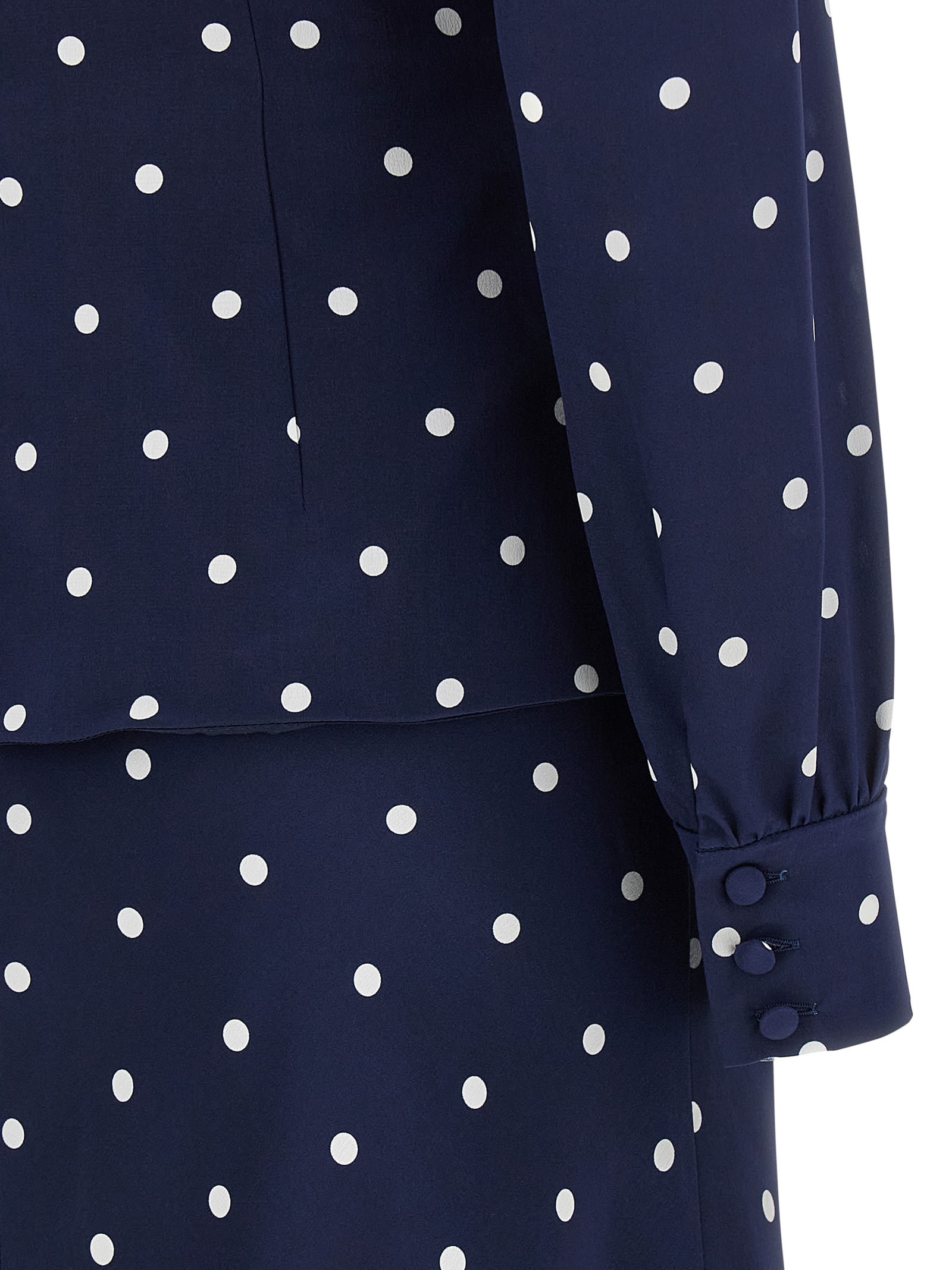 Alessandra Rich Polka Dot Dress In Multi