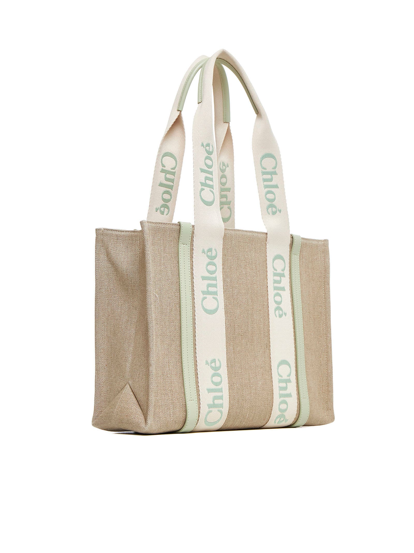 Shop Chloé Tote In Light Eucalyptus